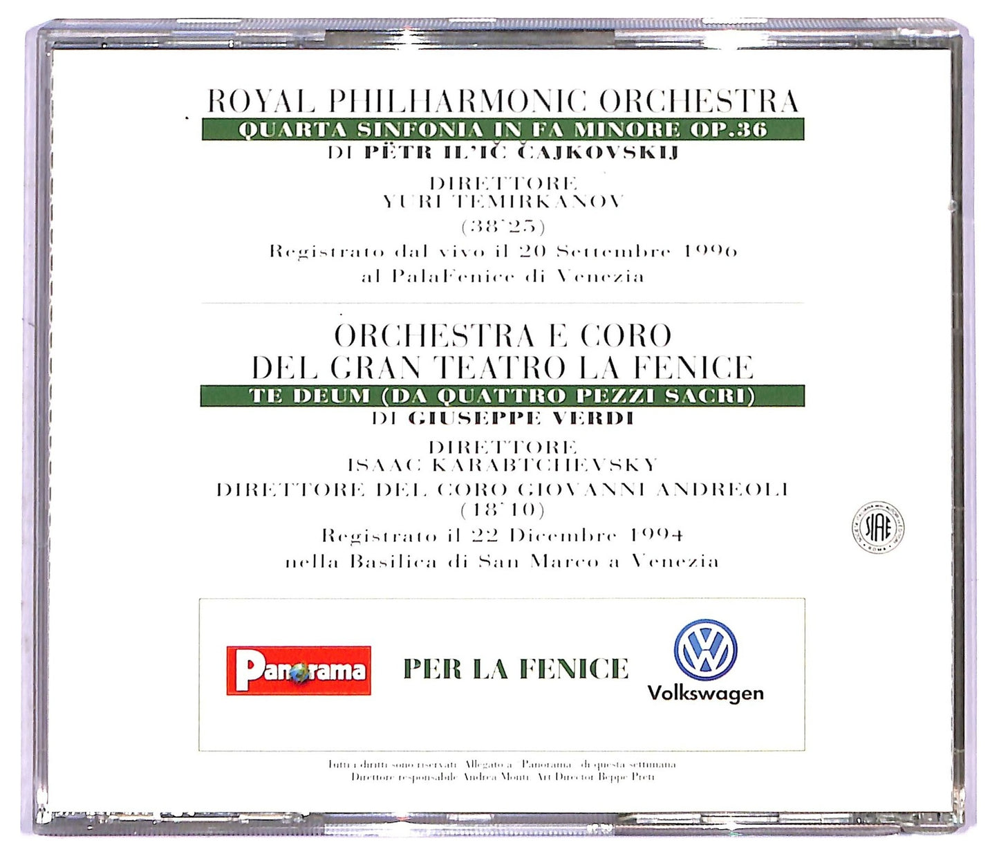 EBOND Royal Philharmonic - Concerto Per La Fenice EDITORIALE CD CD083922