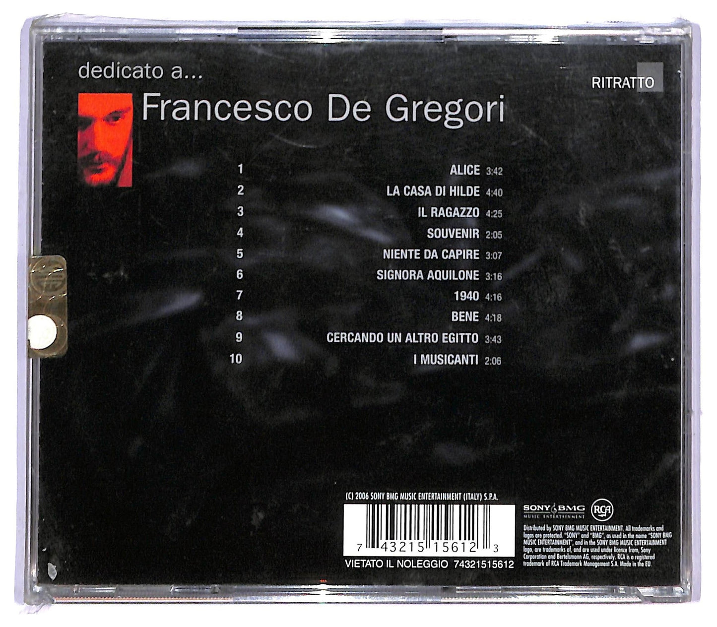 EBOND Francesco De Gregori - Dedicato A ... CD CD084319