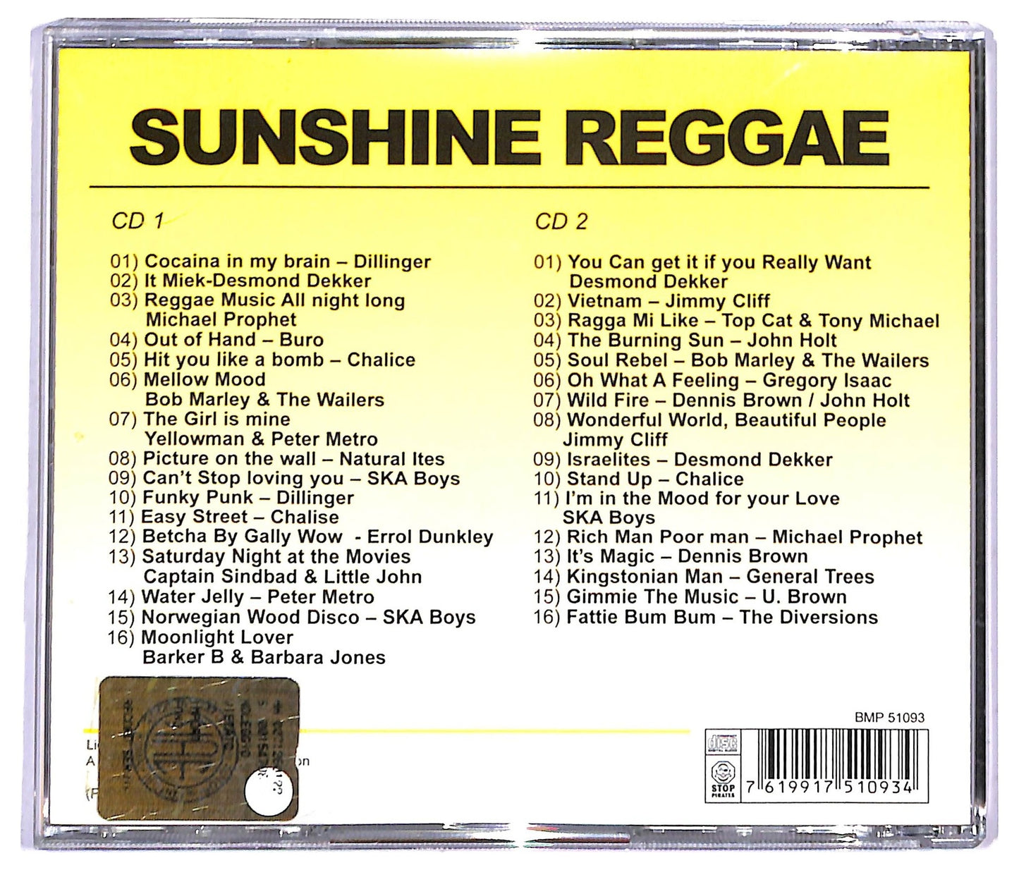 EBOND sunshine reggae CD CD084634