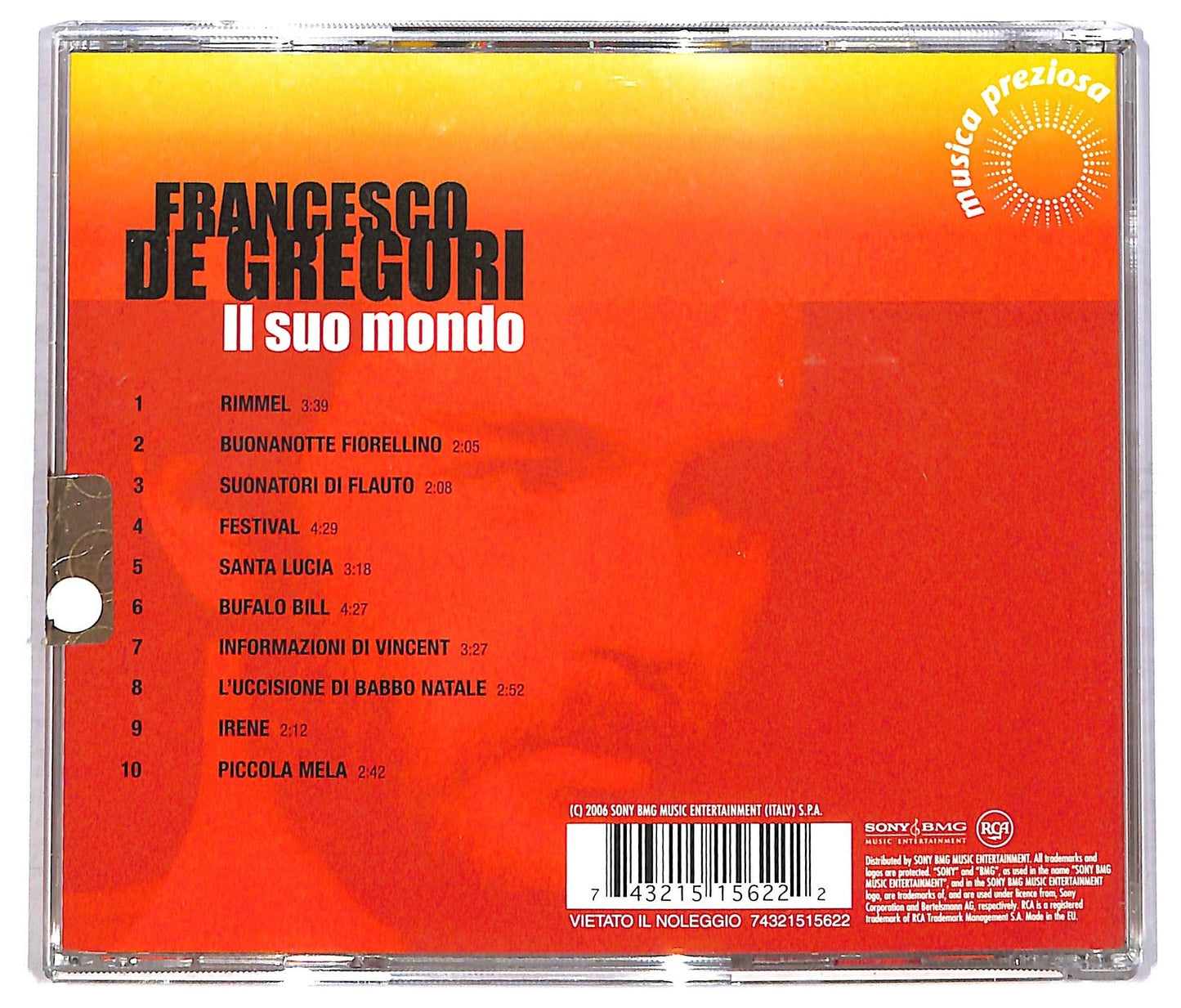 EBOND Francesco De Gregori - Il Suo Mondo COMPILATION JEWEL CASE CD CD084923