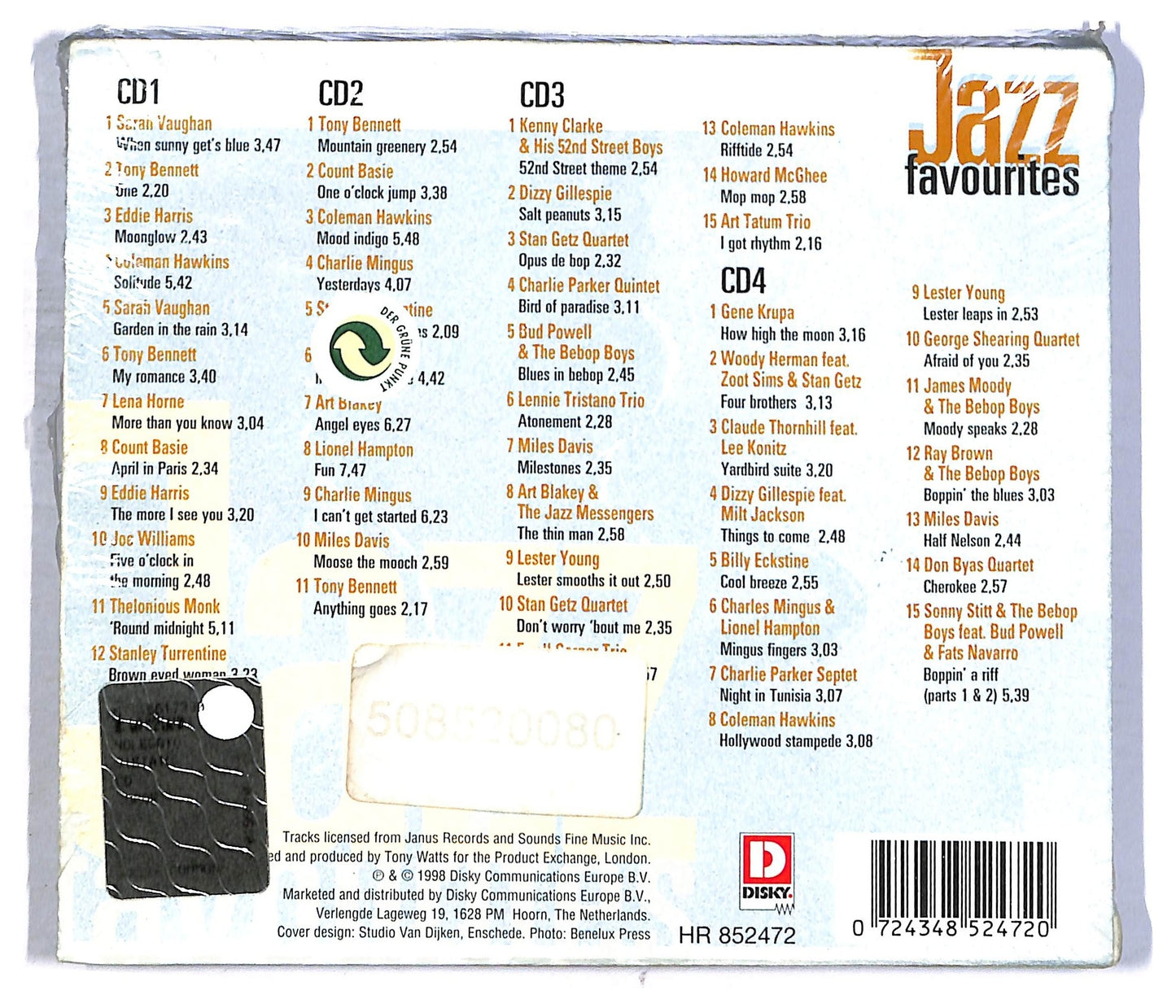EBOND Various - Jazz Favourites (4 dischi) CD CD085139