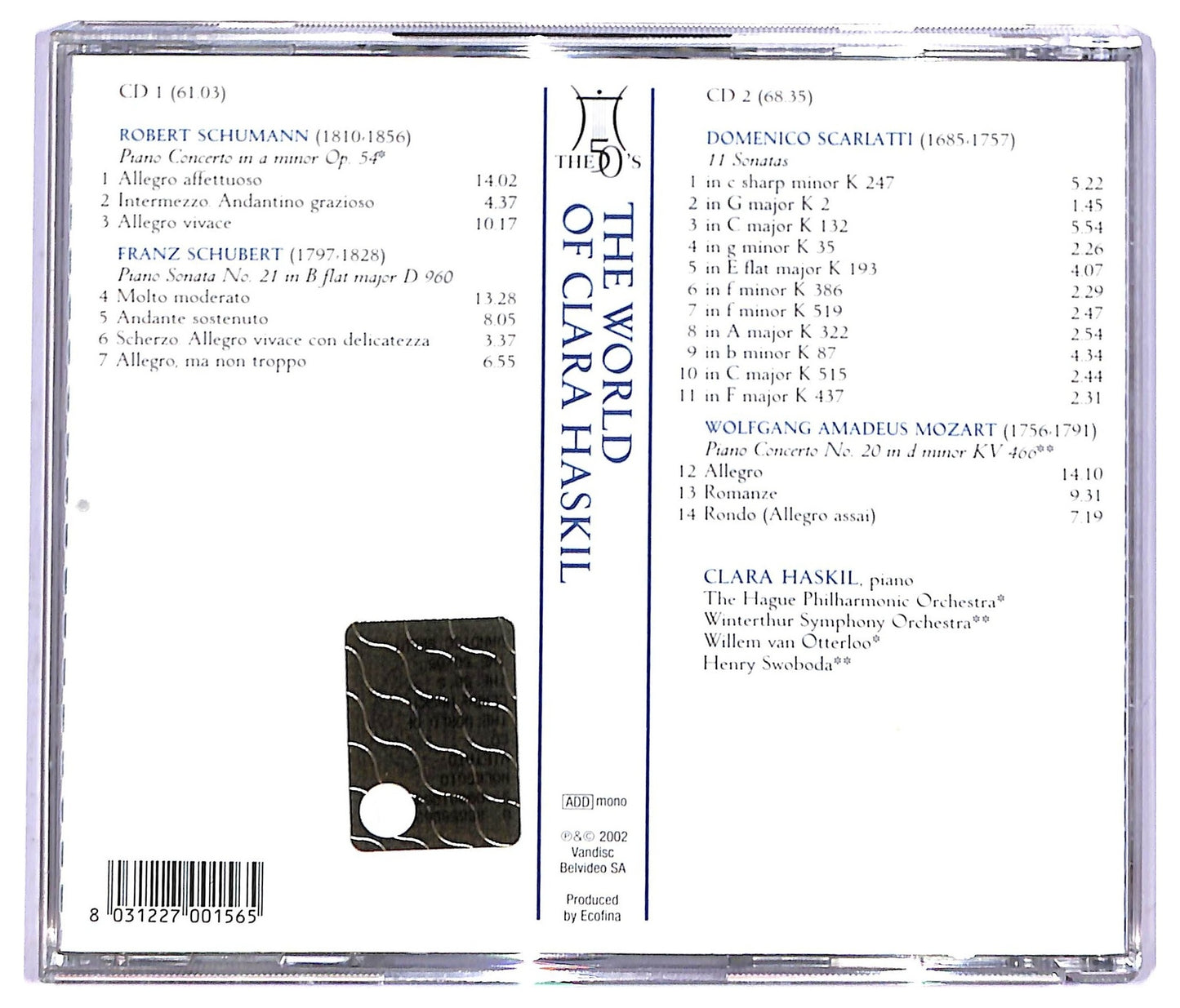 EBOND Clara Haskil - The World Of Clara Haskil CD CD085212