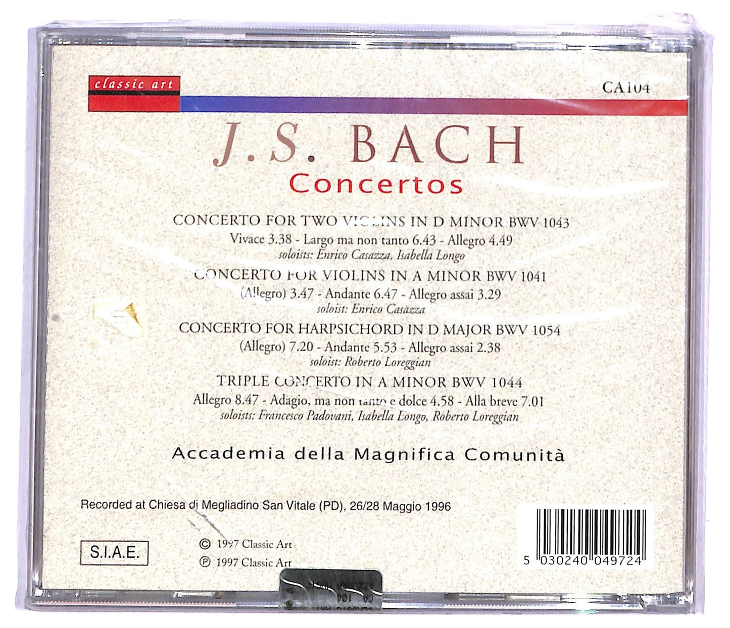 EBOND J. S. Bach - Concertos CD CD085216