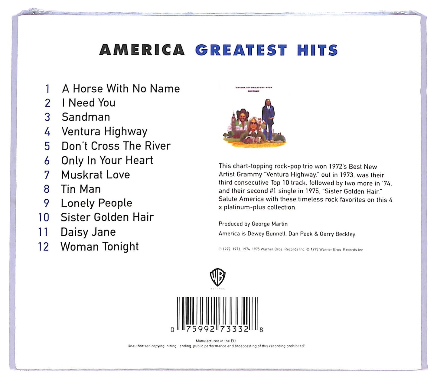 EBOND America - History - America's Greatest Hits CD CD085316