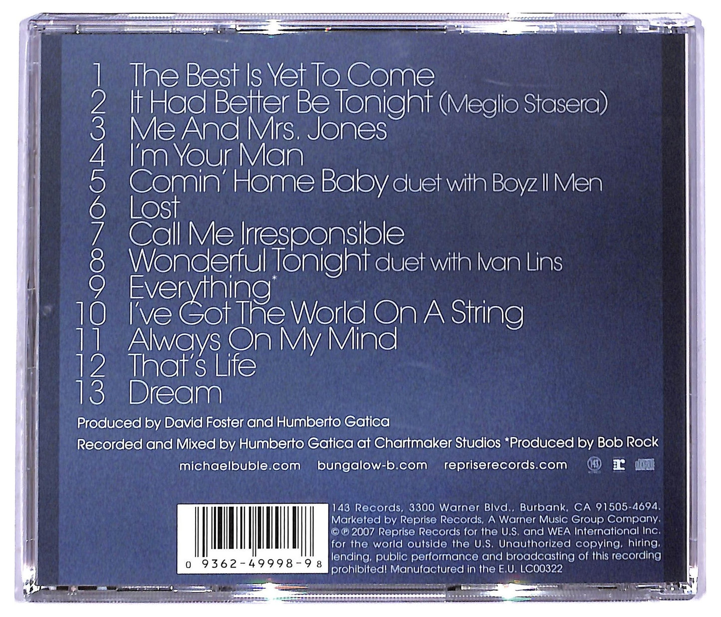 EBOND Michael Buble - Call Me Irresponsible CD CD085631