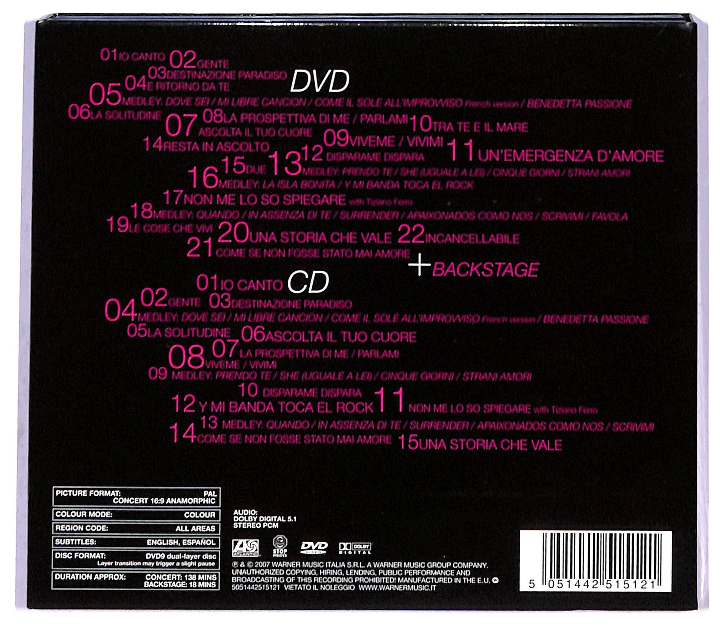 EBOND Laura Pausini - San Siro 2007 CD CD085651