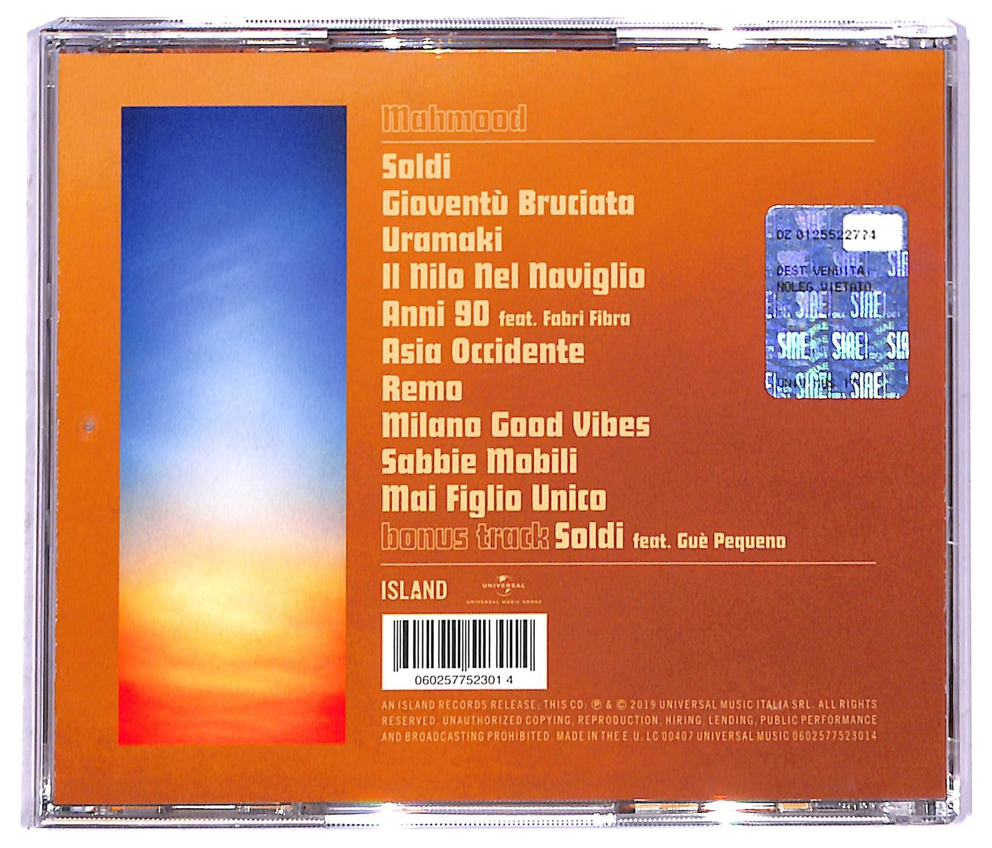 EBOND Mahmood - Gioventu Bruciata CD CD085708