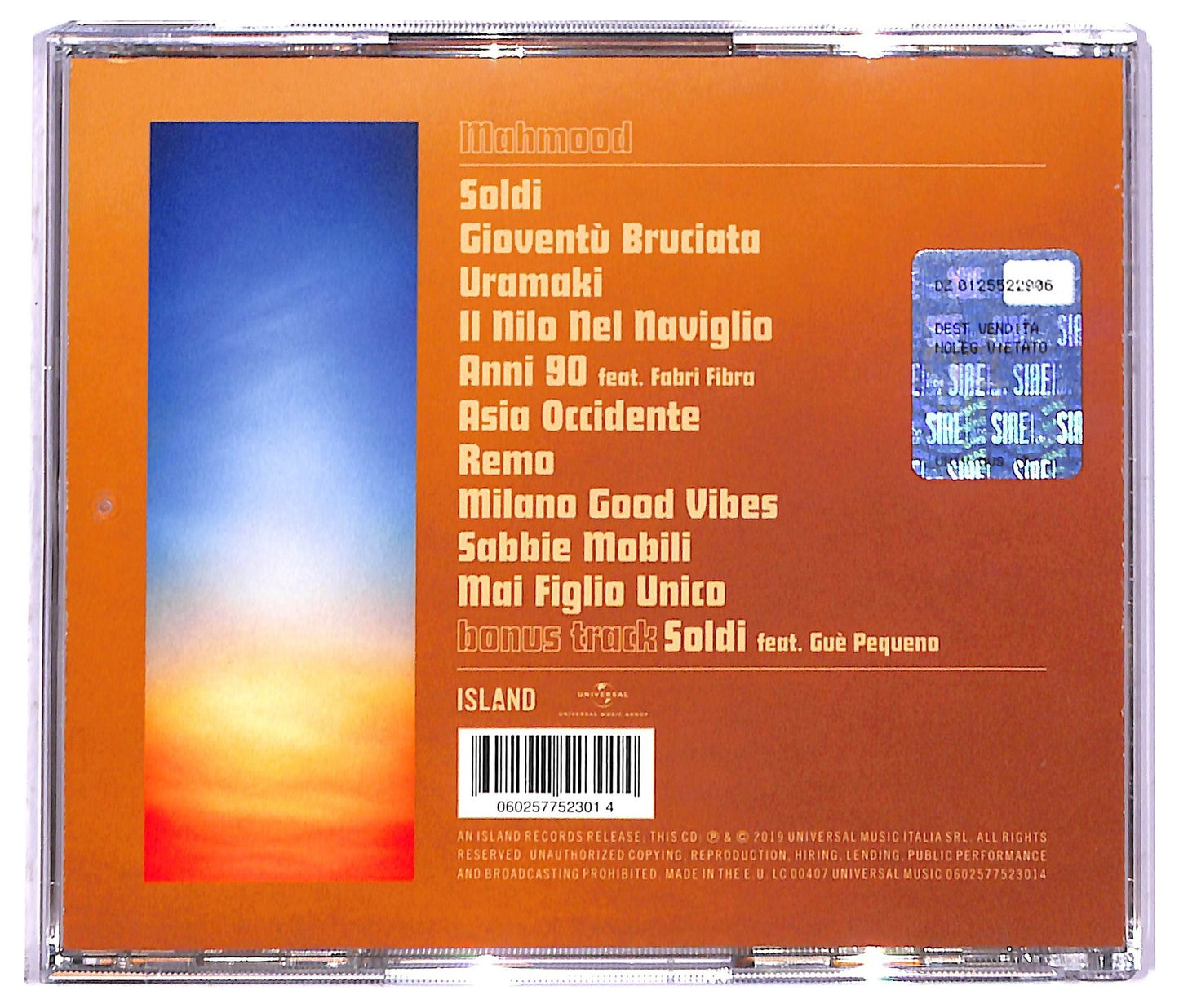 EBOND Mahmood - Gioventu Bruciata CD CD085731