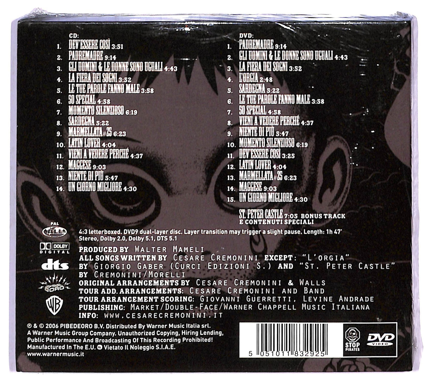 EBOND Cesare Cremonini And London Telefilmonic Orch - 1+8+24 Theatr CD CD085732