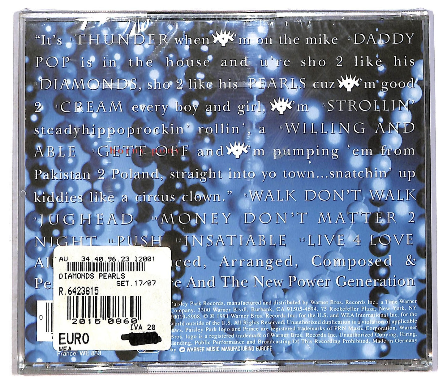 EBOND Prince and The New Power Generation - Diamonds And Pearls CD CD086409