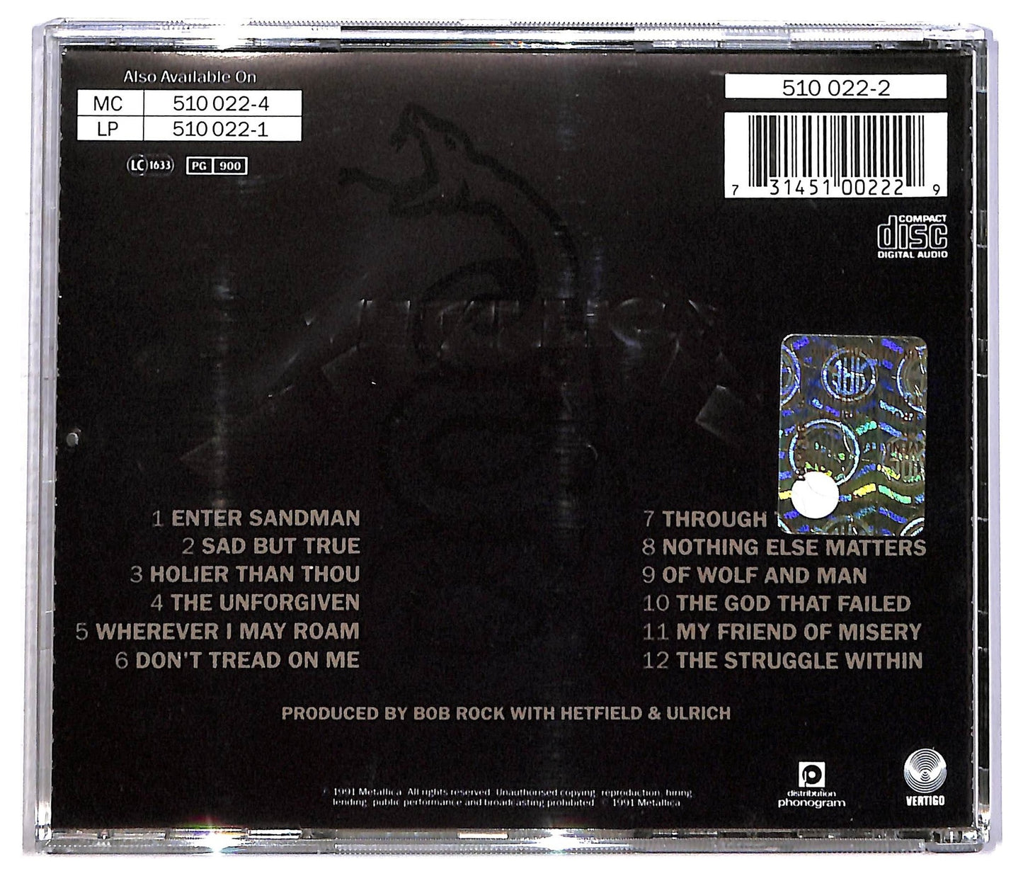 EBOND Metallica - Metallica CD CD086709