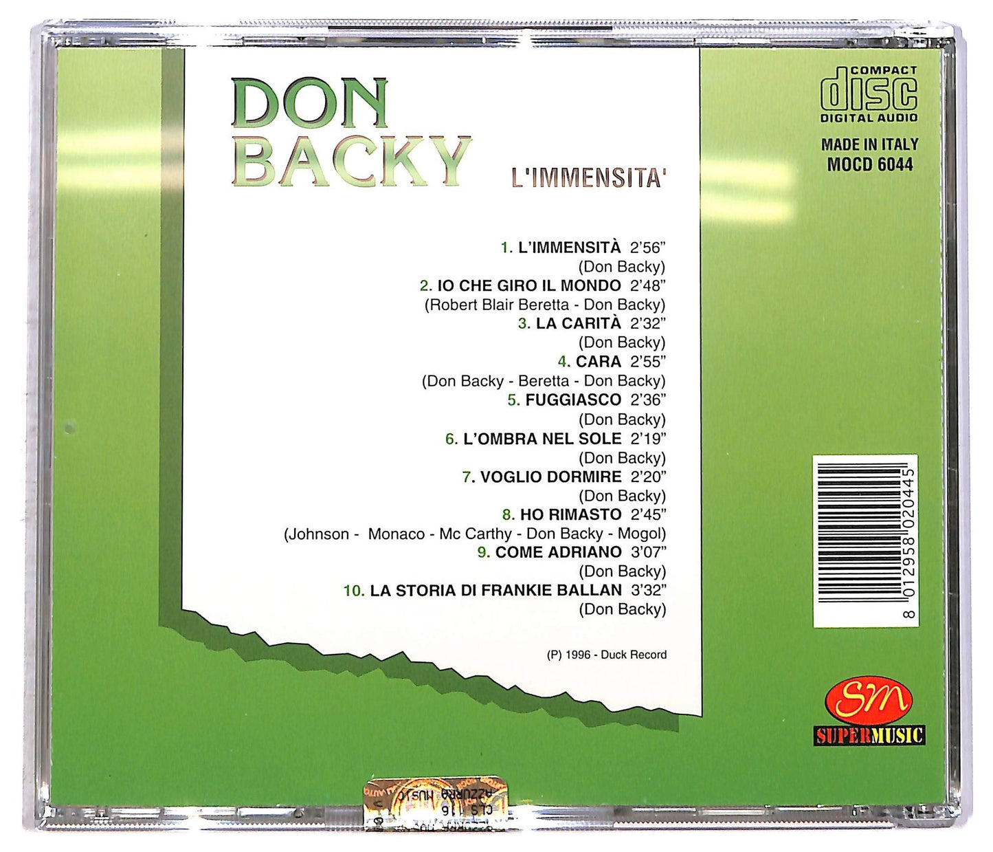 EBOND Don Backy - L'Immensita CD CD086951