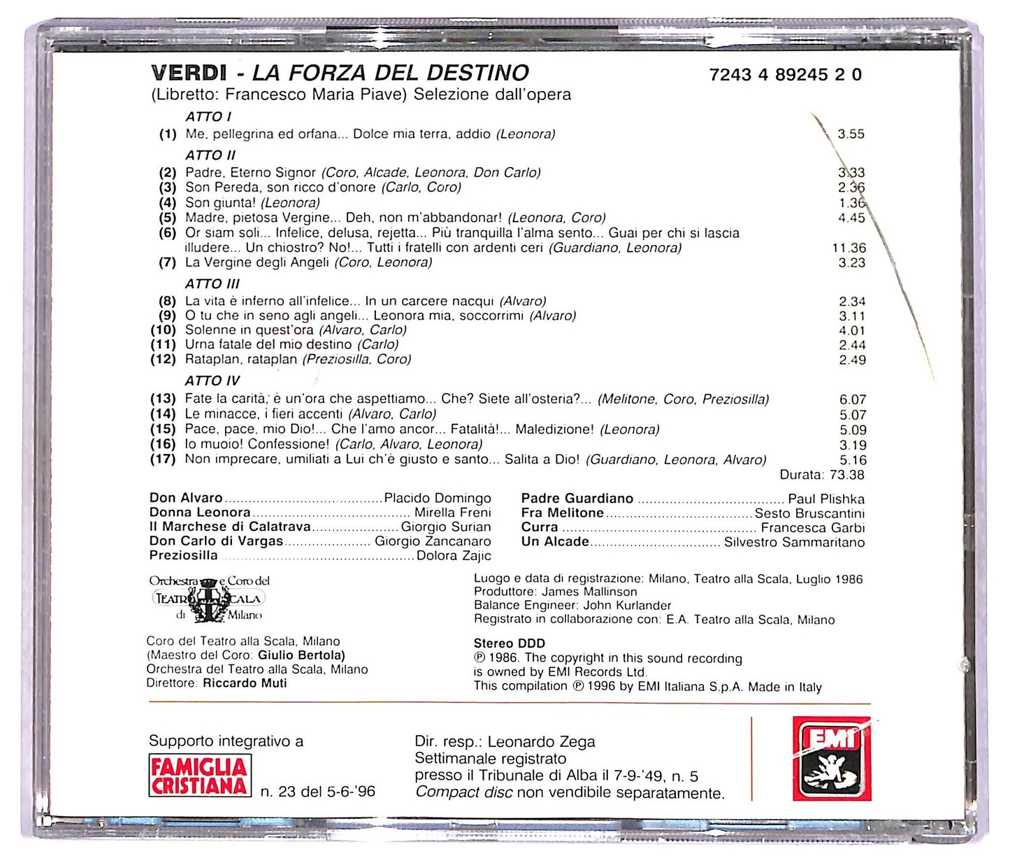 EBOND Verdi - La Forza Del Destino - Le Pagine Piu Belle EDITORIALE CD CD087251