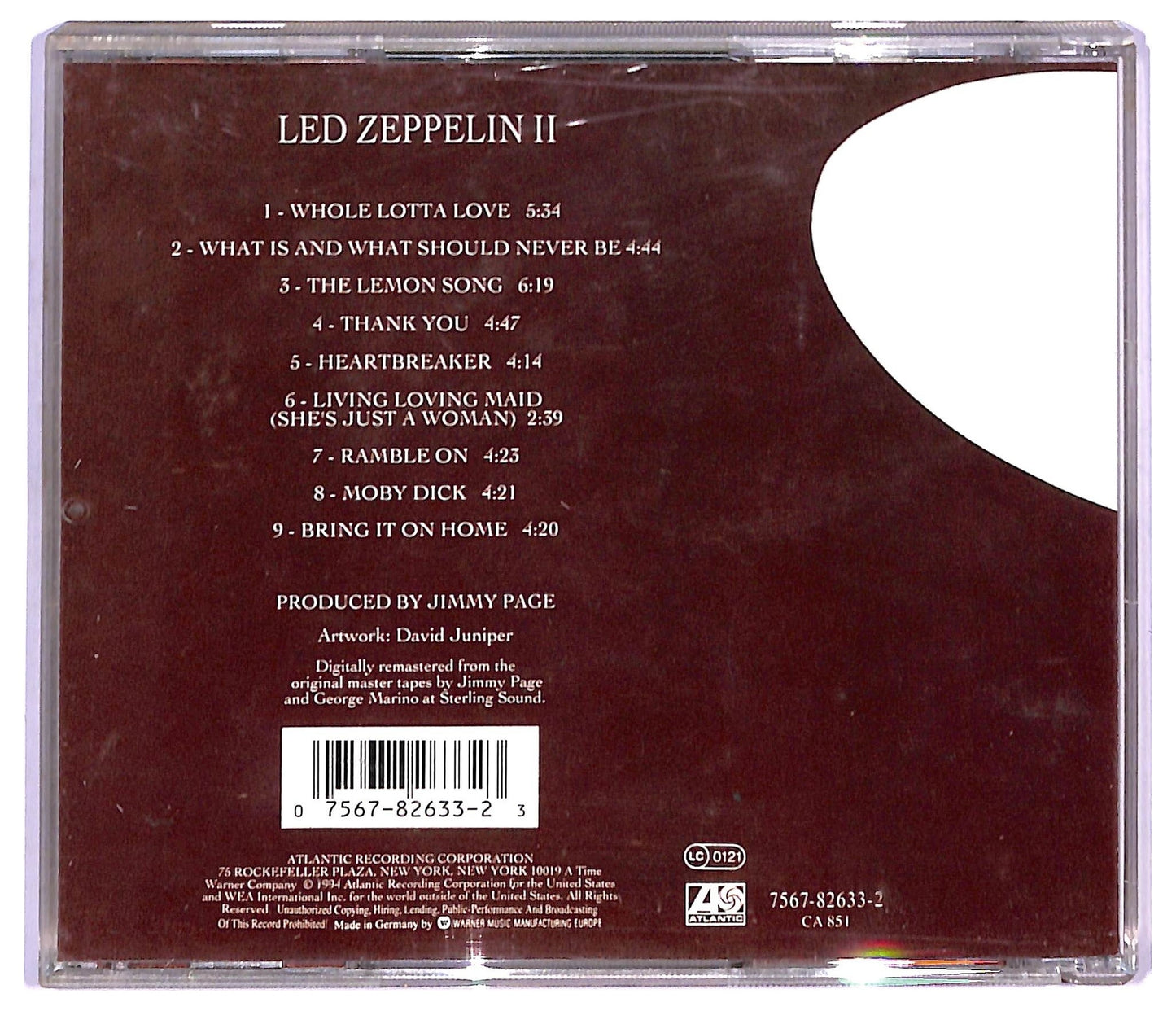 EBOND Led Zeppelin - Led Zeppelin II ALBUM JEWEL CASE CD CD087764