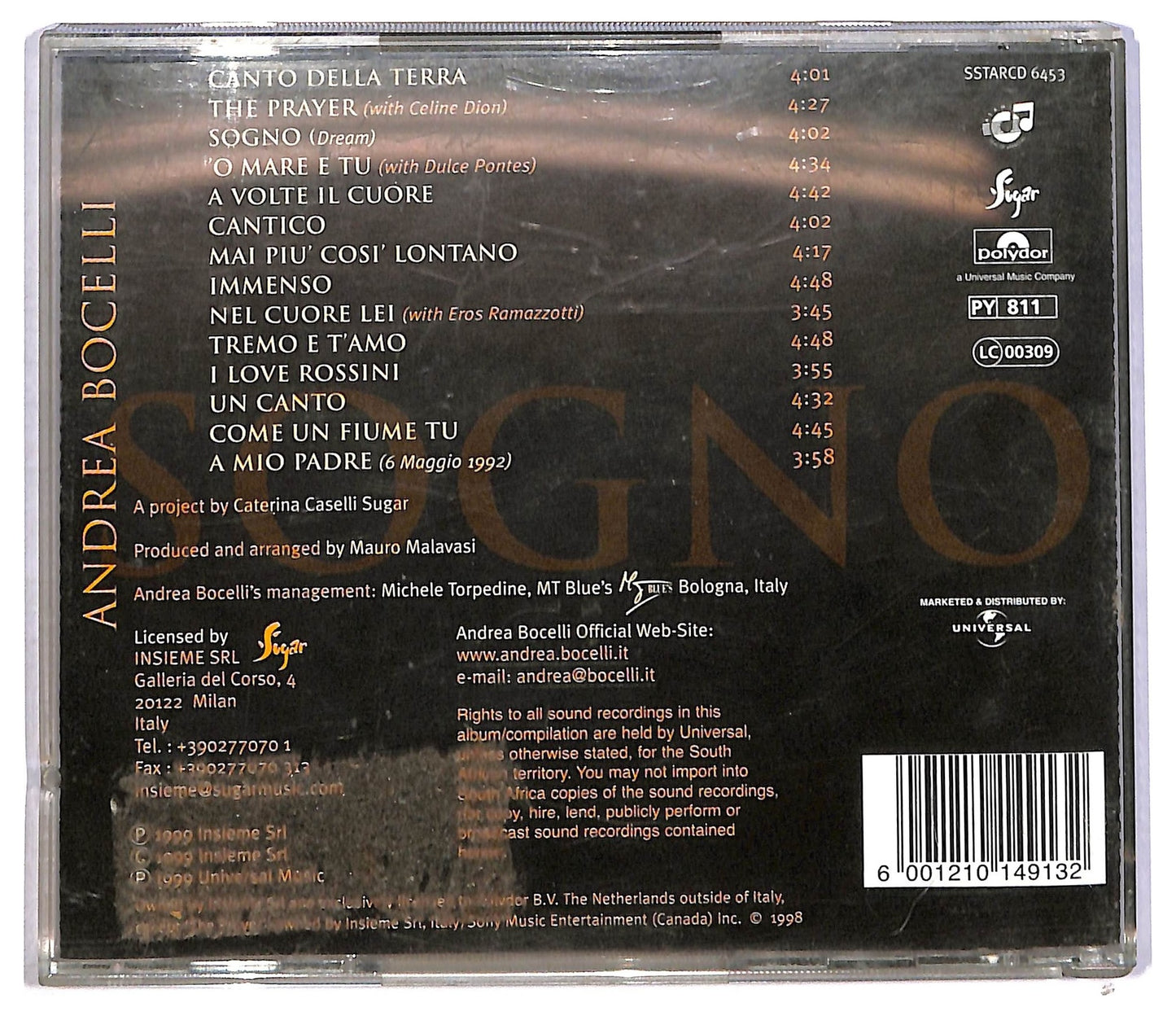 EBOND Andrea Bocelli - Sogno CD CD088216
