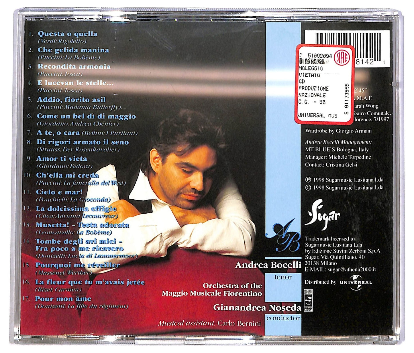EBOND Andrea Bocelli - Aria - The Opera Album CD CD088253