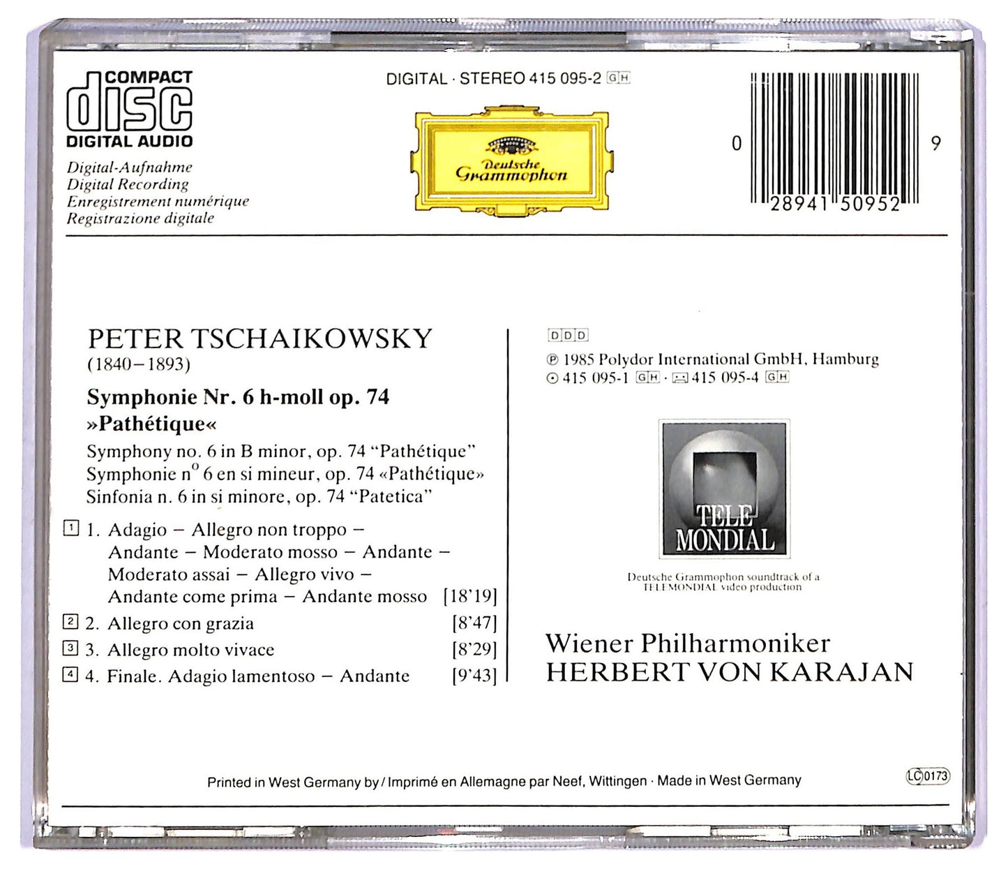 EBOND Tschaikowsky - Symphonie No.6 Pathetique CD CD089025