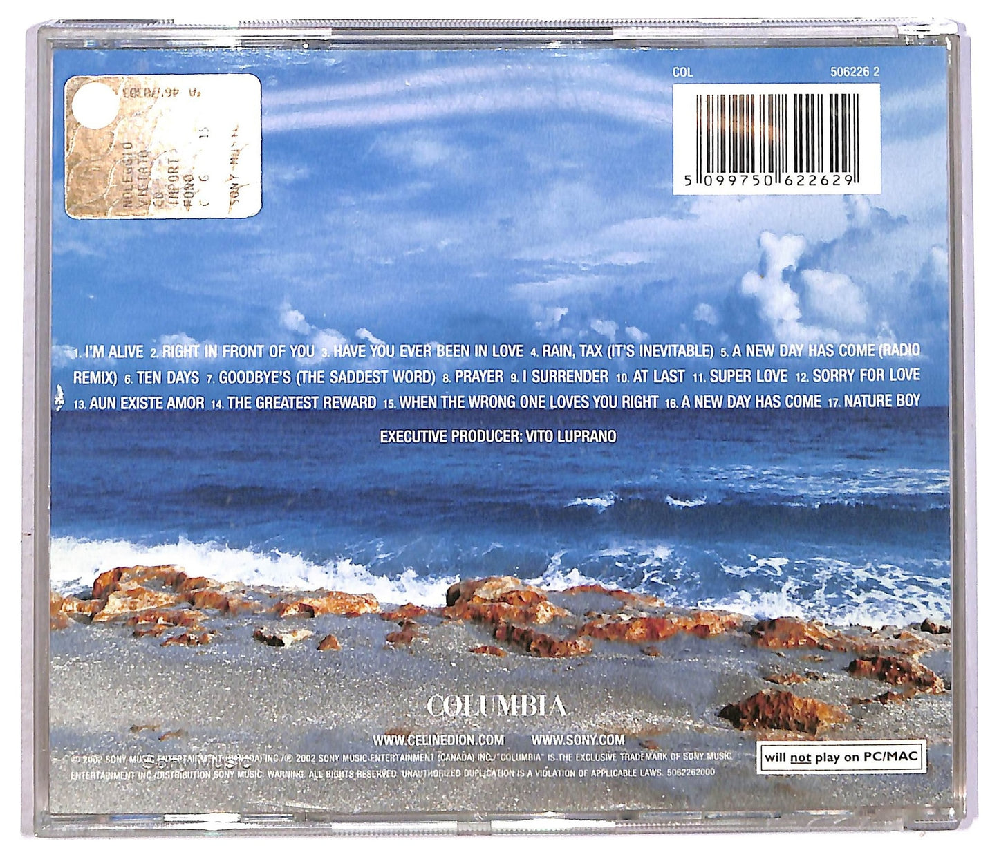 EBOND Celine Dion - A New Day Has Come ALBUM JEWEL CASE CD CD089344