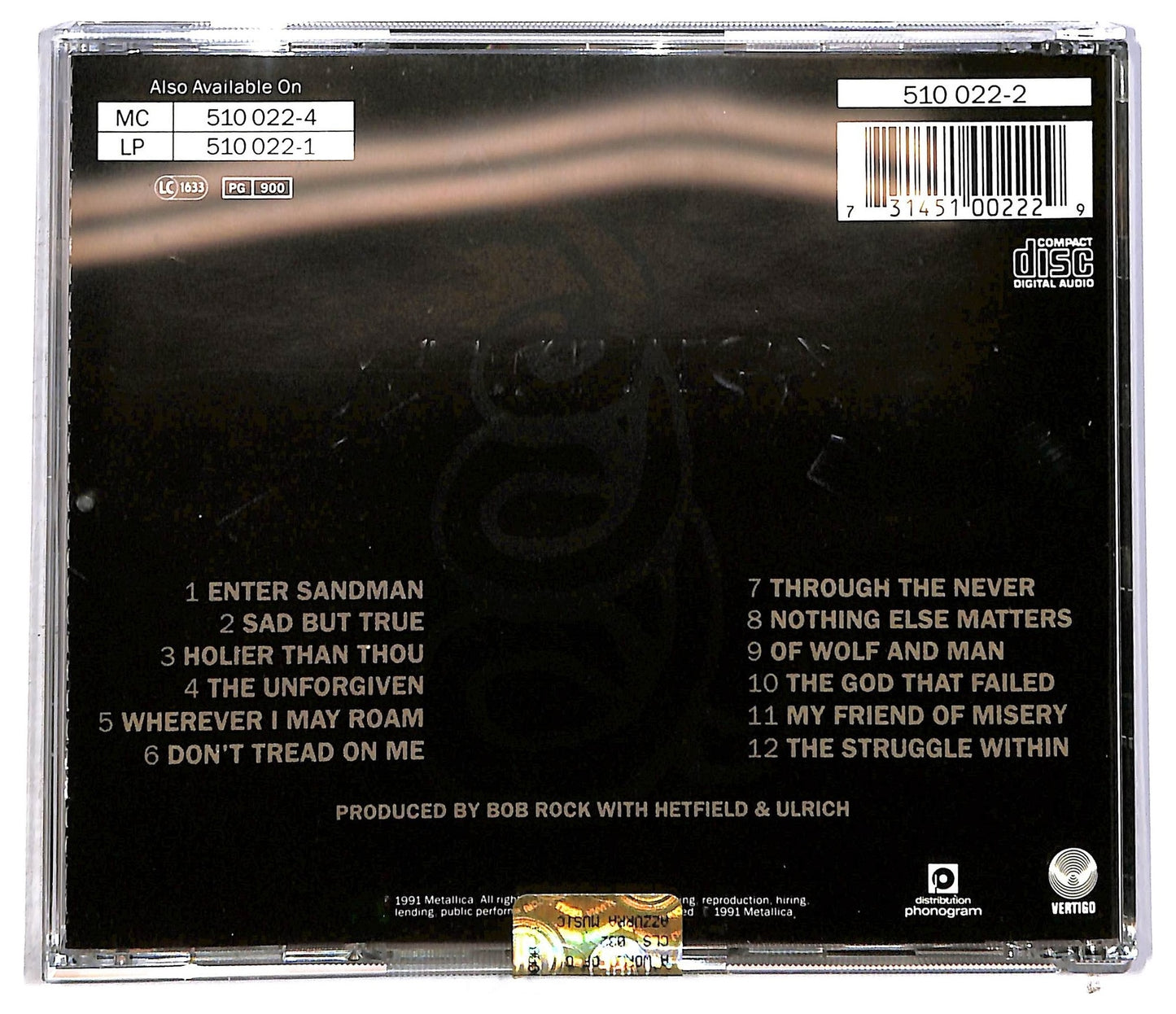 EBOND Metallica - Metallica CD CD089409