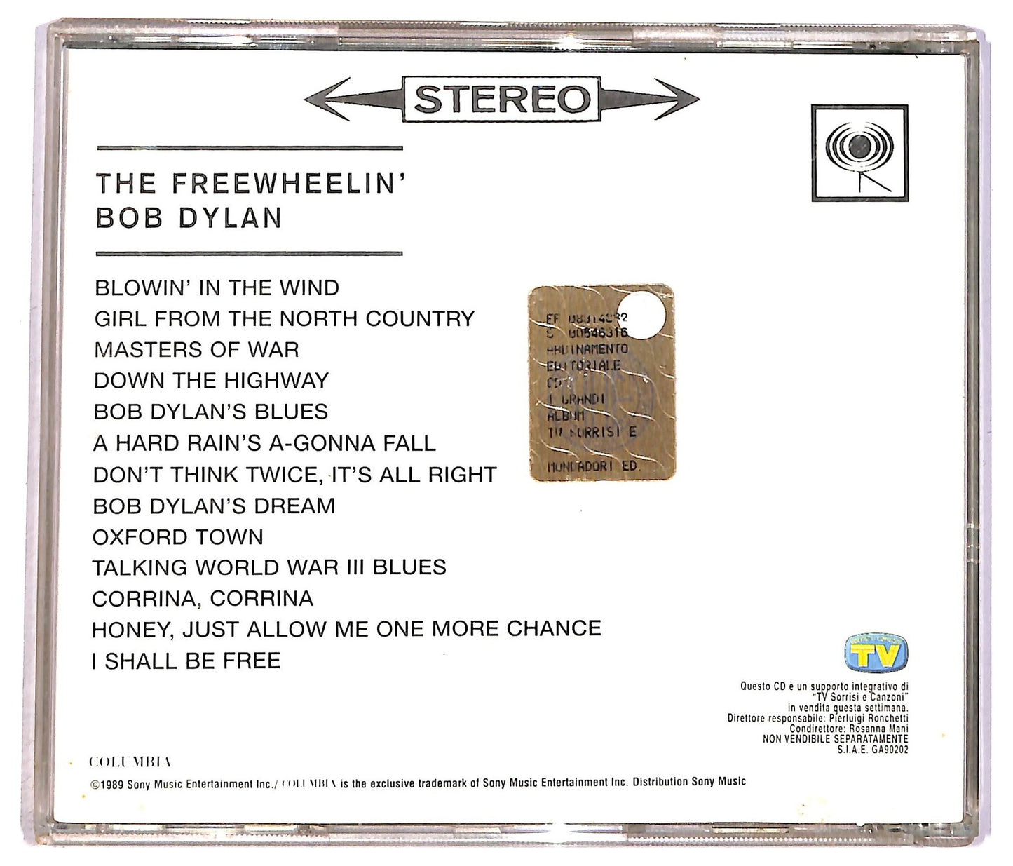 EBOND Bob Dylan - The Freewheelin' Bob Dylan EDITORIALE CD CD089504