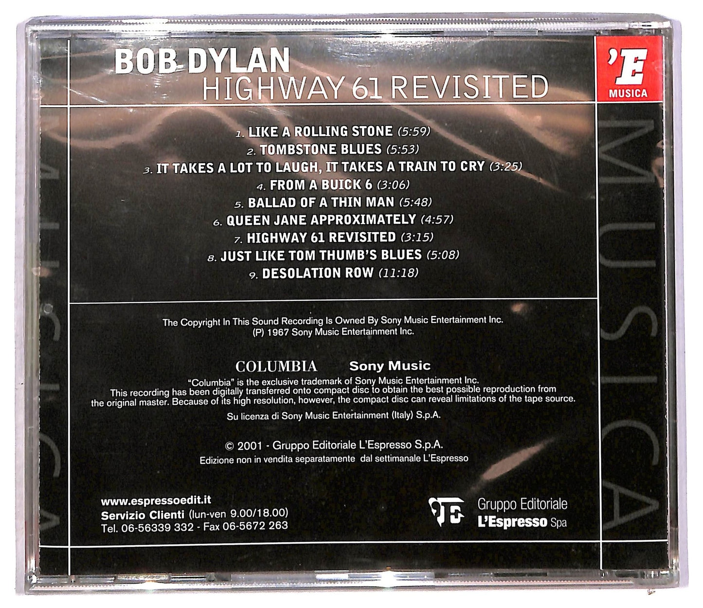EBOND Bob Dylan - Highway 61 Revisited ALBUM EDITORIALE JEWEL CASE CD CD090437