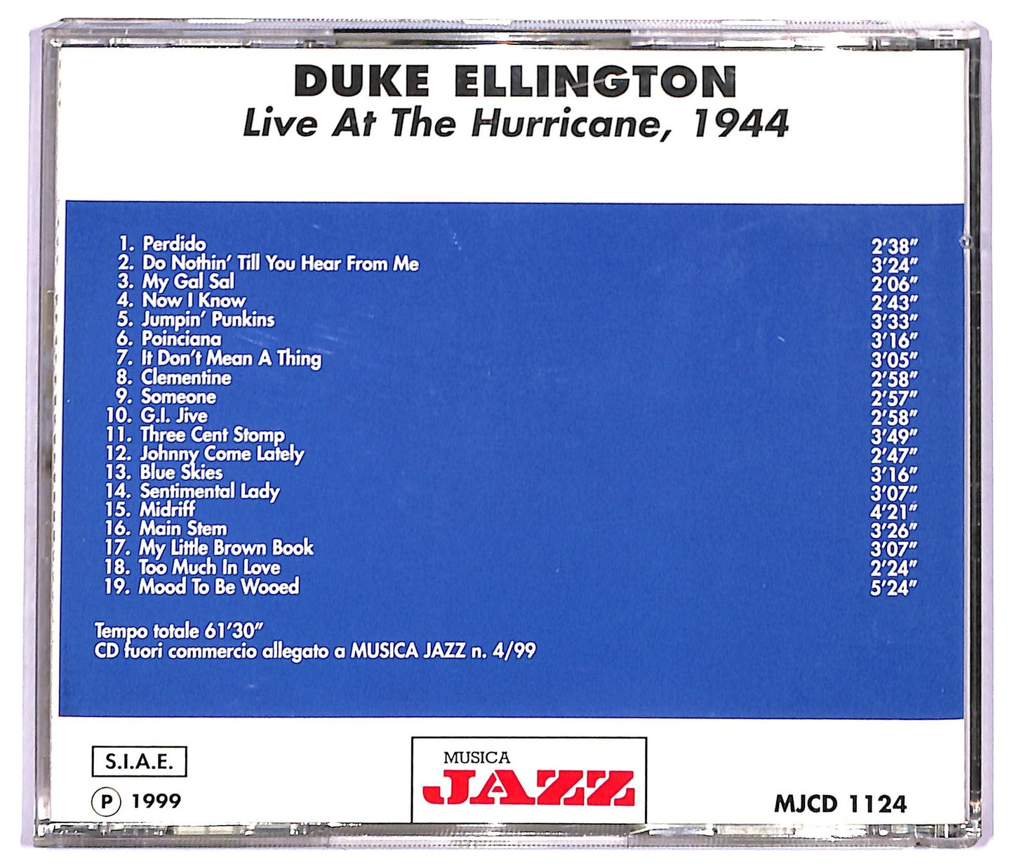 EBOND Duke Ellington - Live At The Hurricane 1944 EDITORIALE CD CD091306