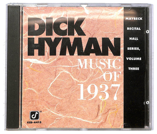 EBOND Dick Hyman - Music Of 1937 - Maybeck Recital Hall Volume 3 CD CD092825