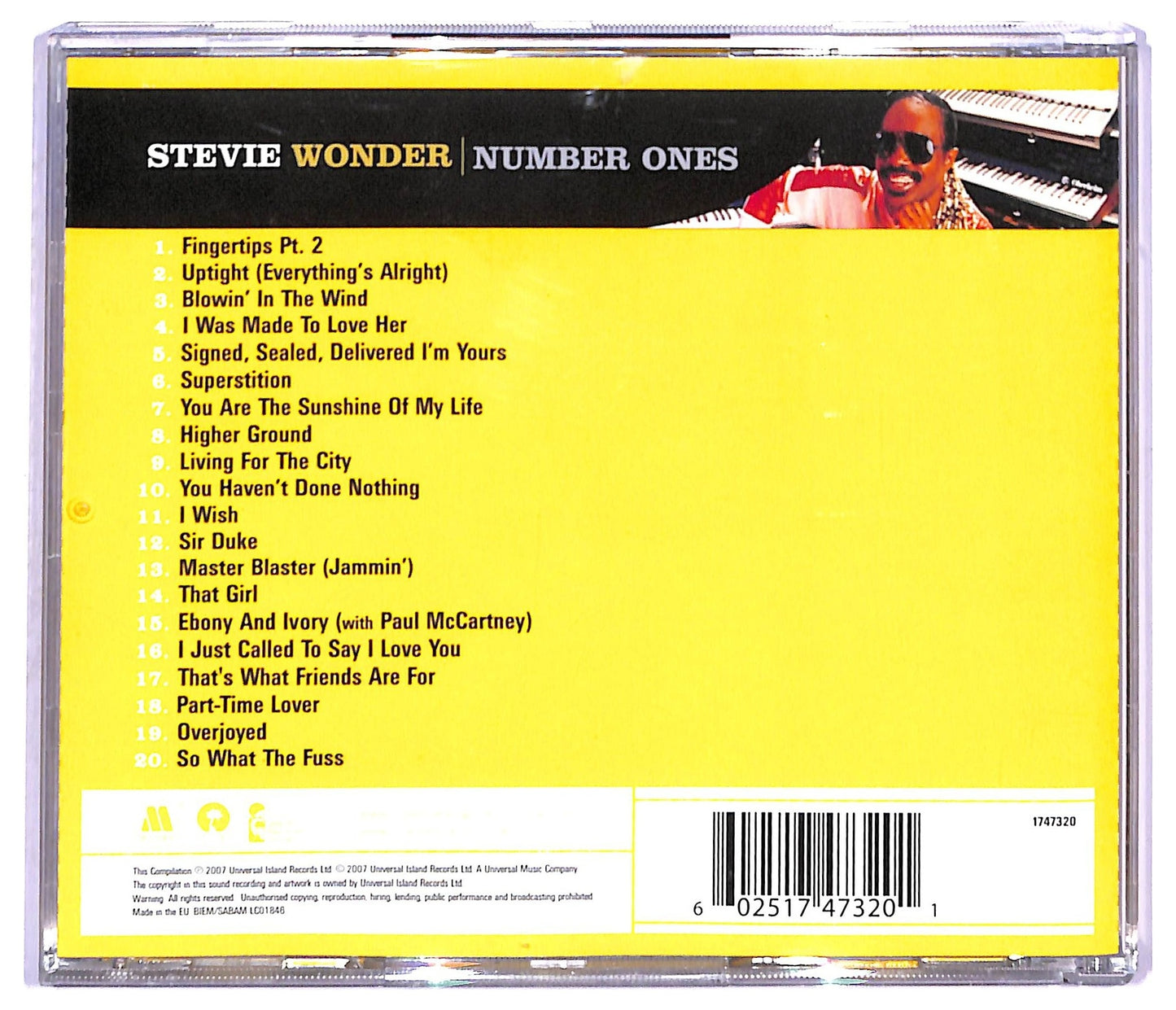 EBOND Stevie Wonder - Number Ones CD CD093622