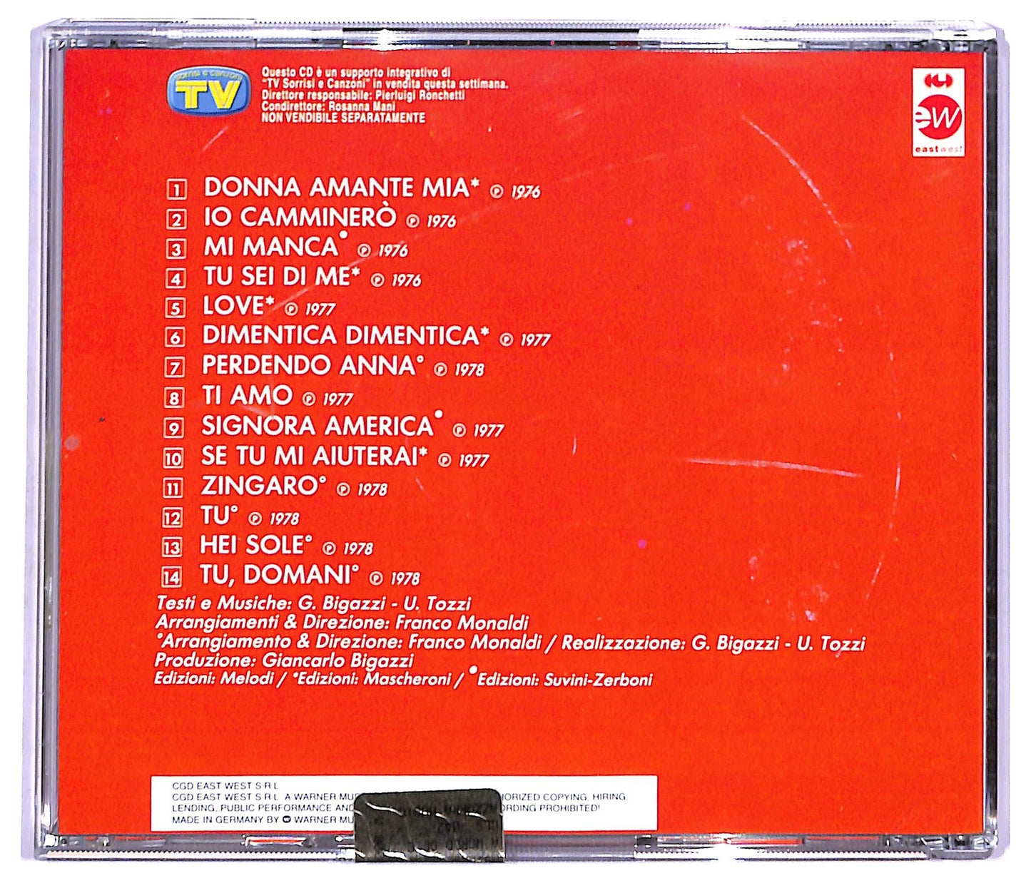 EBOND Umberto Tozzi - Ti Amo EDITORIALE CD CD094015