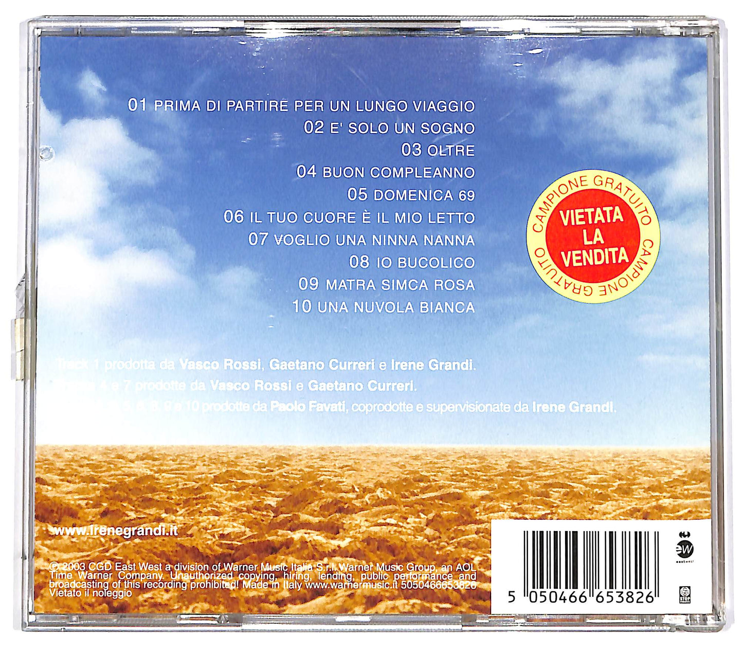EBOND Irene Grandi - Prima Di Partire CD CD094555