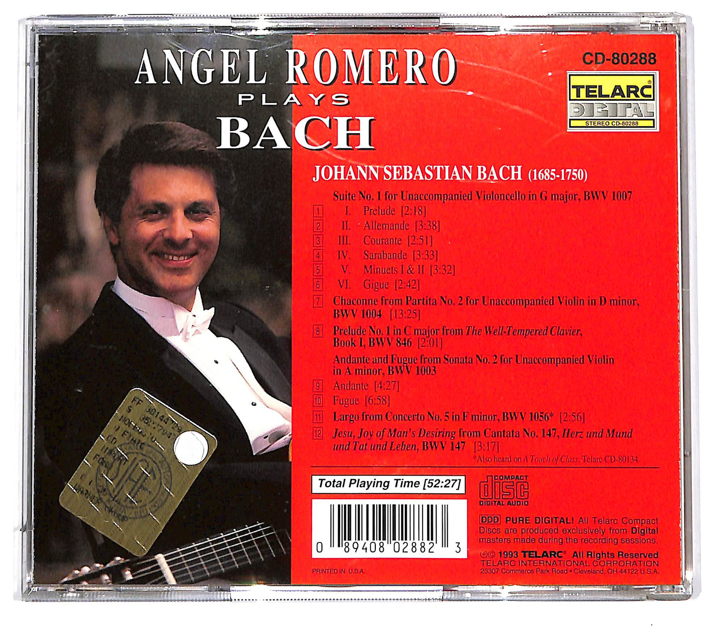 EBOND Angel Romero - Johann Sebastian Bach - Plays Bach CD CD094617
