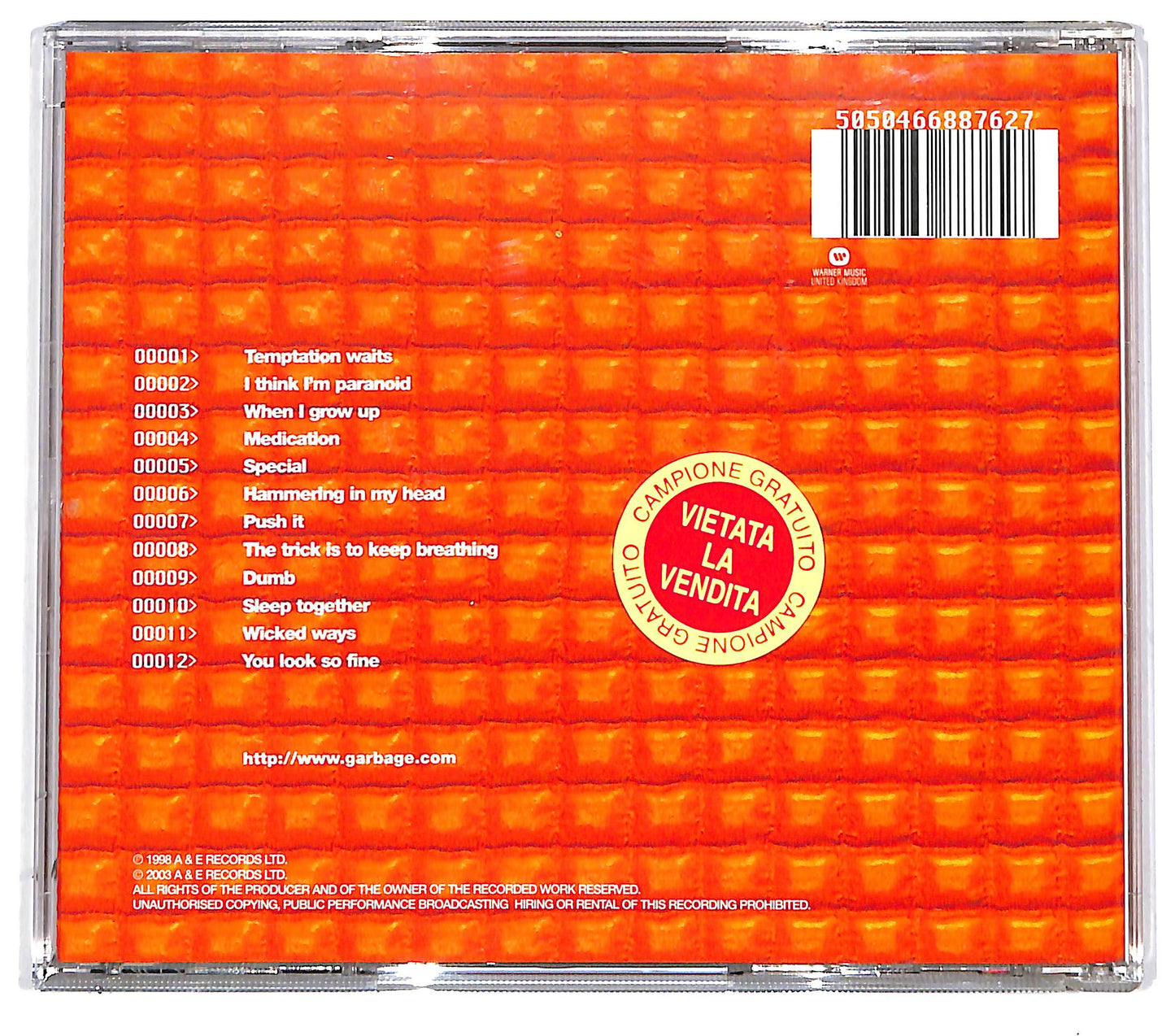 EBOND Garbage - Version 2.0 CD CD094622