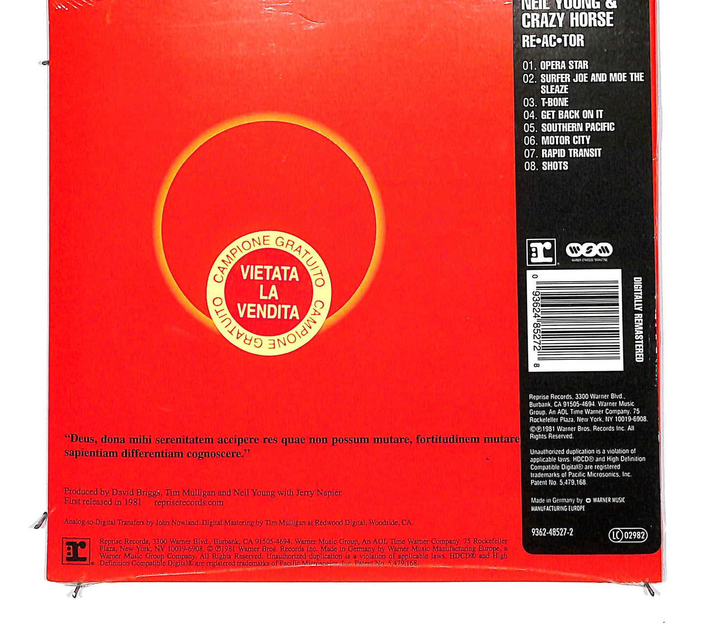 EBOND Neil Young e Crazy Horse - Reactor - Digipack CD CD094623