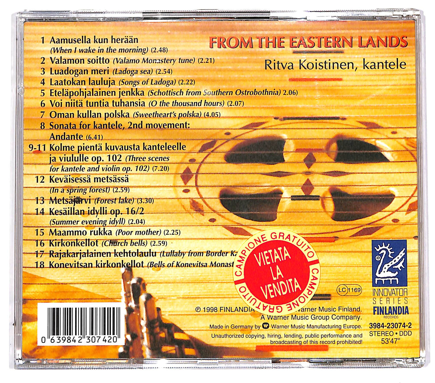 EBOND Ritva Koistinen - kantele - From the eastern lands CD CD094637