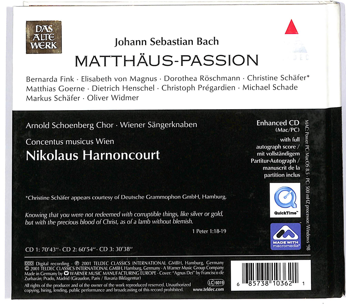 EBOND Bach - Pregardien - Altri - Matthaus-Passion 3CD Digibook CD094658