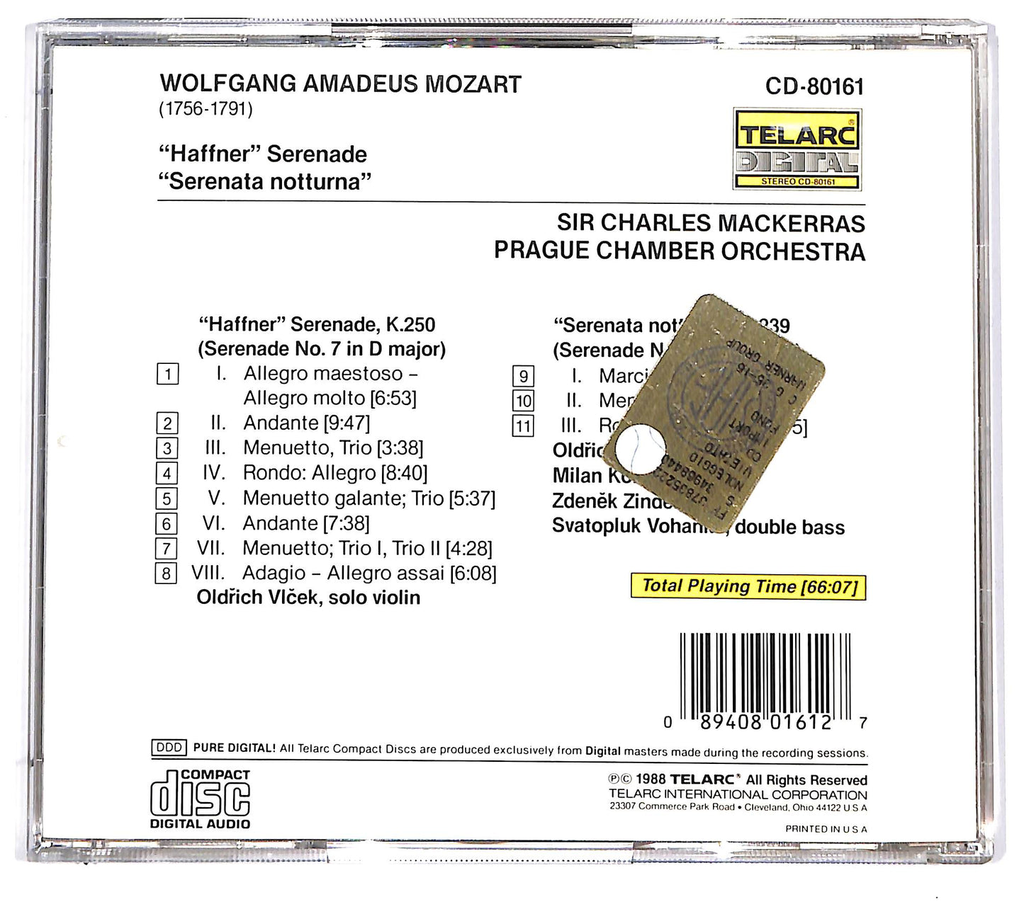 EBOND Mozart - Sir Charles Mackerras CD CD094710