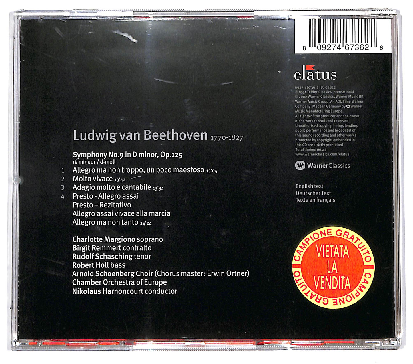EBOND Beethoven - Symphony No.9 - Chamber Orchestra of Europe CD CD094743