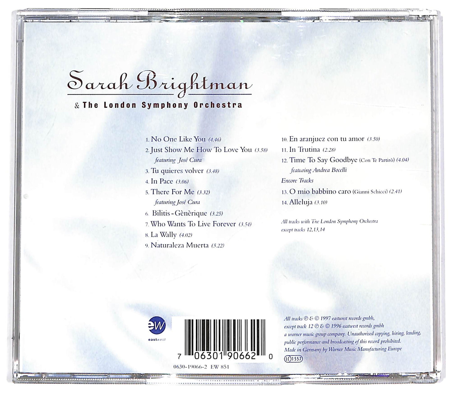 EBOND Sarah Brightman e The London Symphony Orchestra - Timeless CD CD094758