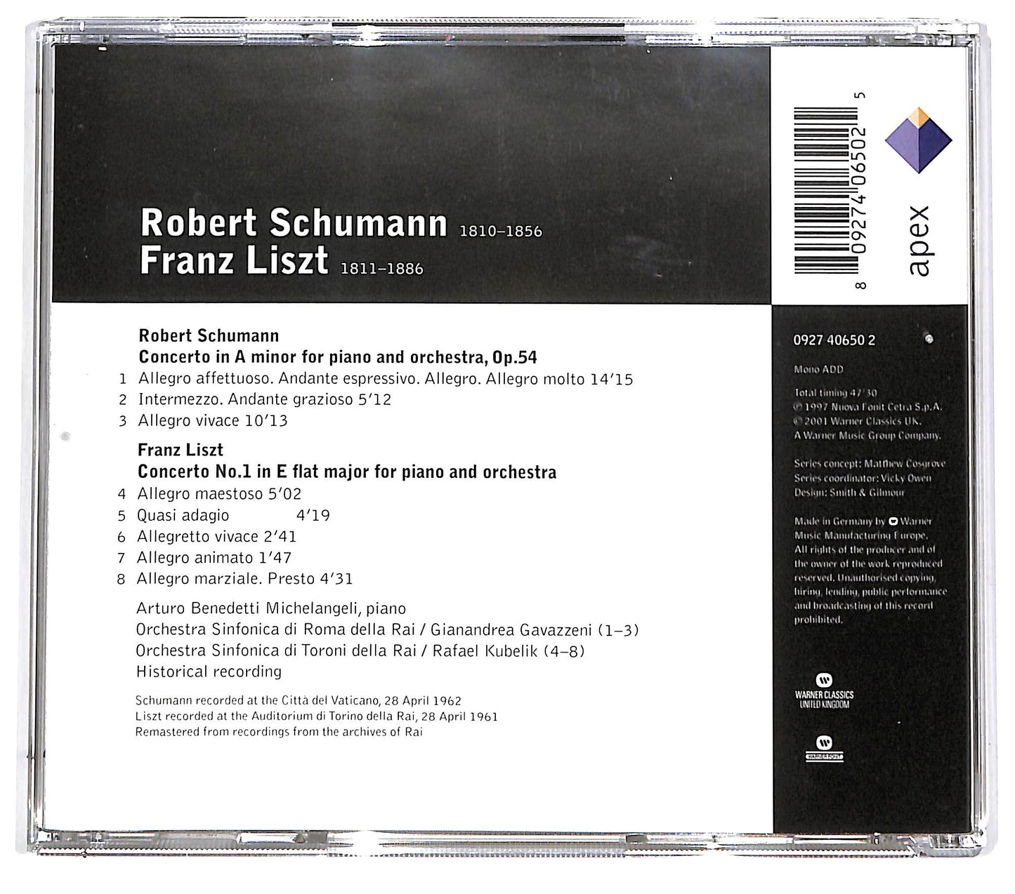 EBOND Schumann : Piano concerto - Liszt : Piano concerto No.1 CD CD094759