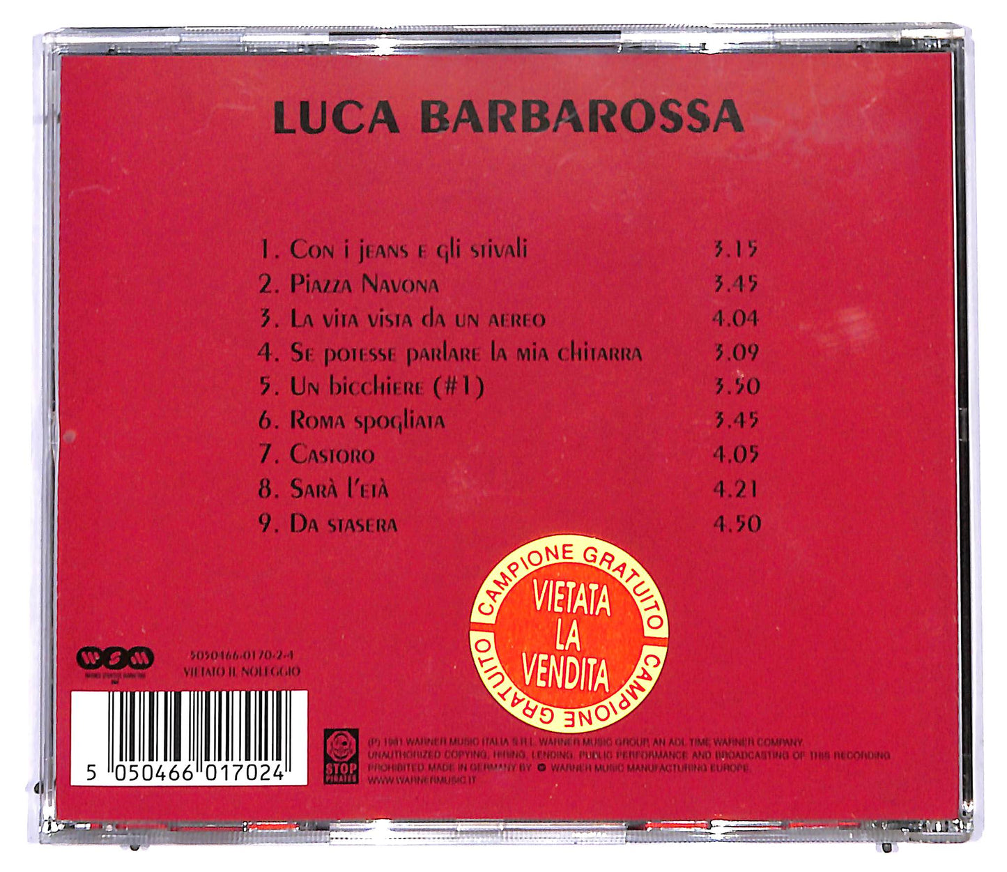 EBOND Luca Barbarossa CD CD094912