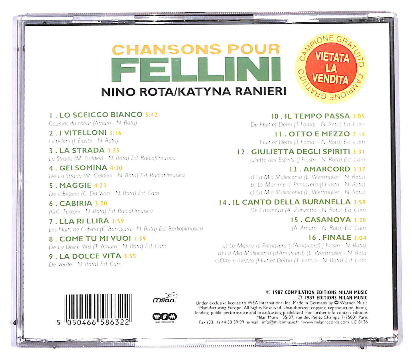 EBOND Concerto Per Fellini CD CD095007