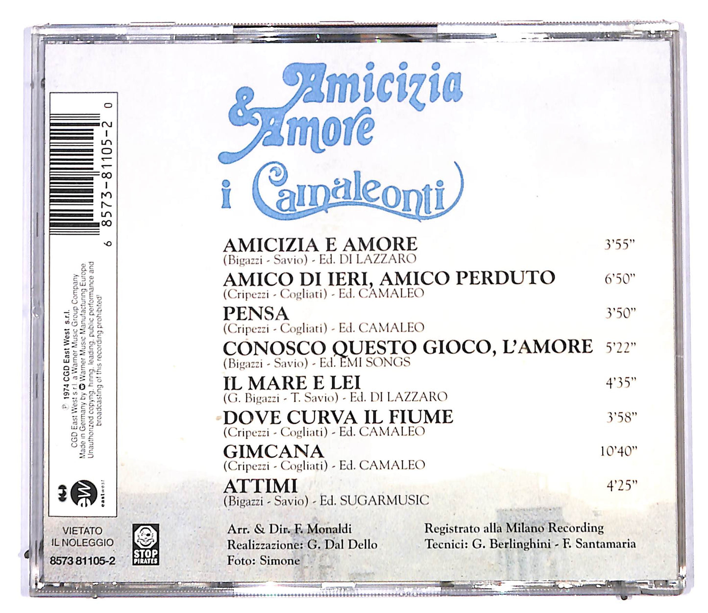 EBOND I Camaleonti - Amicizia & Amore CD CD095016