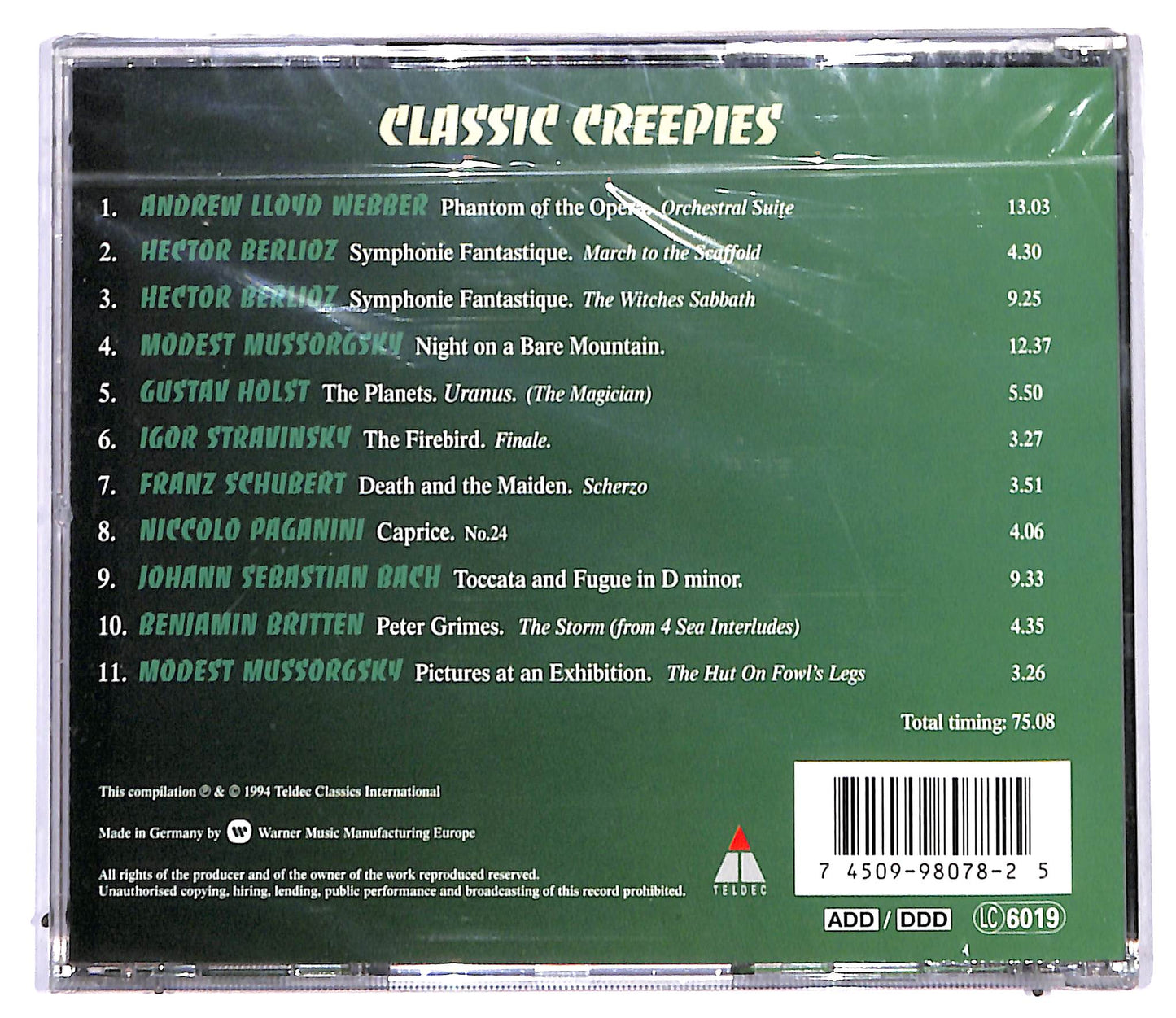 EBOND Classic Creepies (75 Minutes Of Spine-chilling Classics) CD CD095027