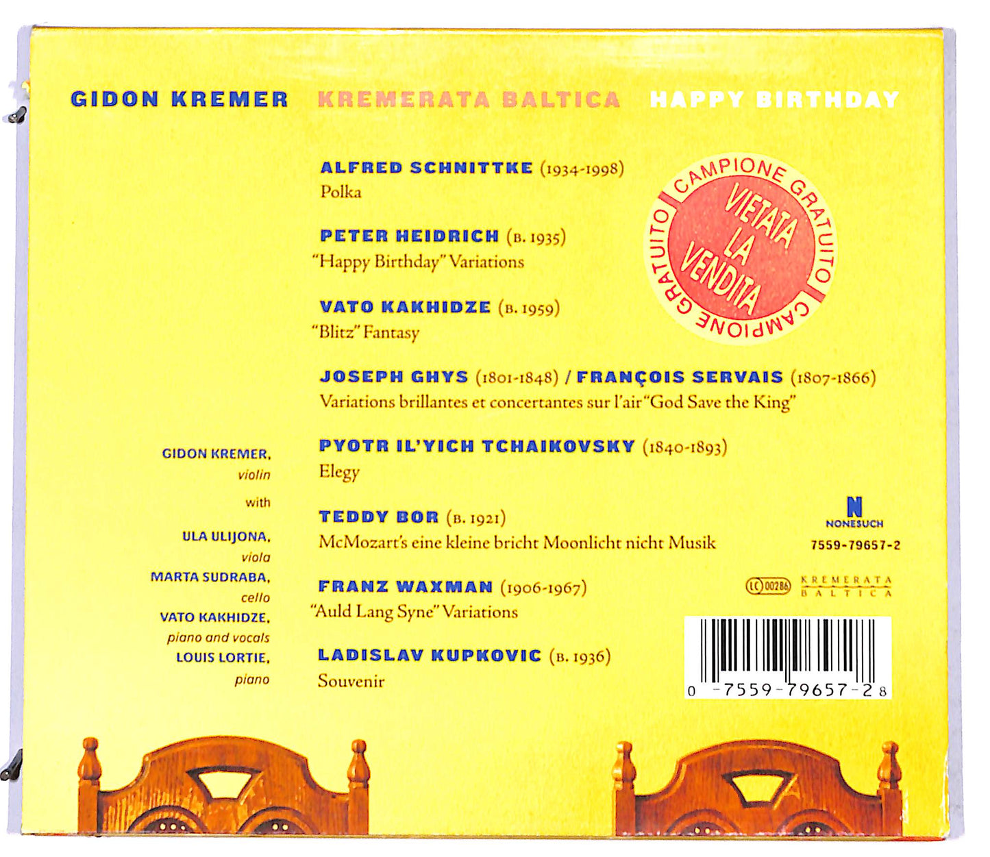 EBOND Gidon Kremer, Kremerata Baltica - Happy Birthday (slipcase) CD CD095122