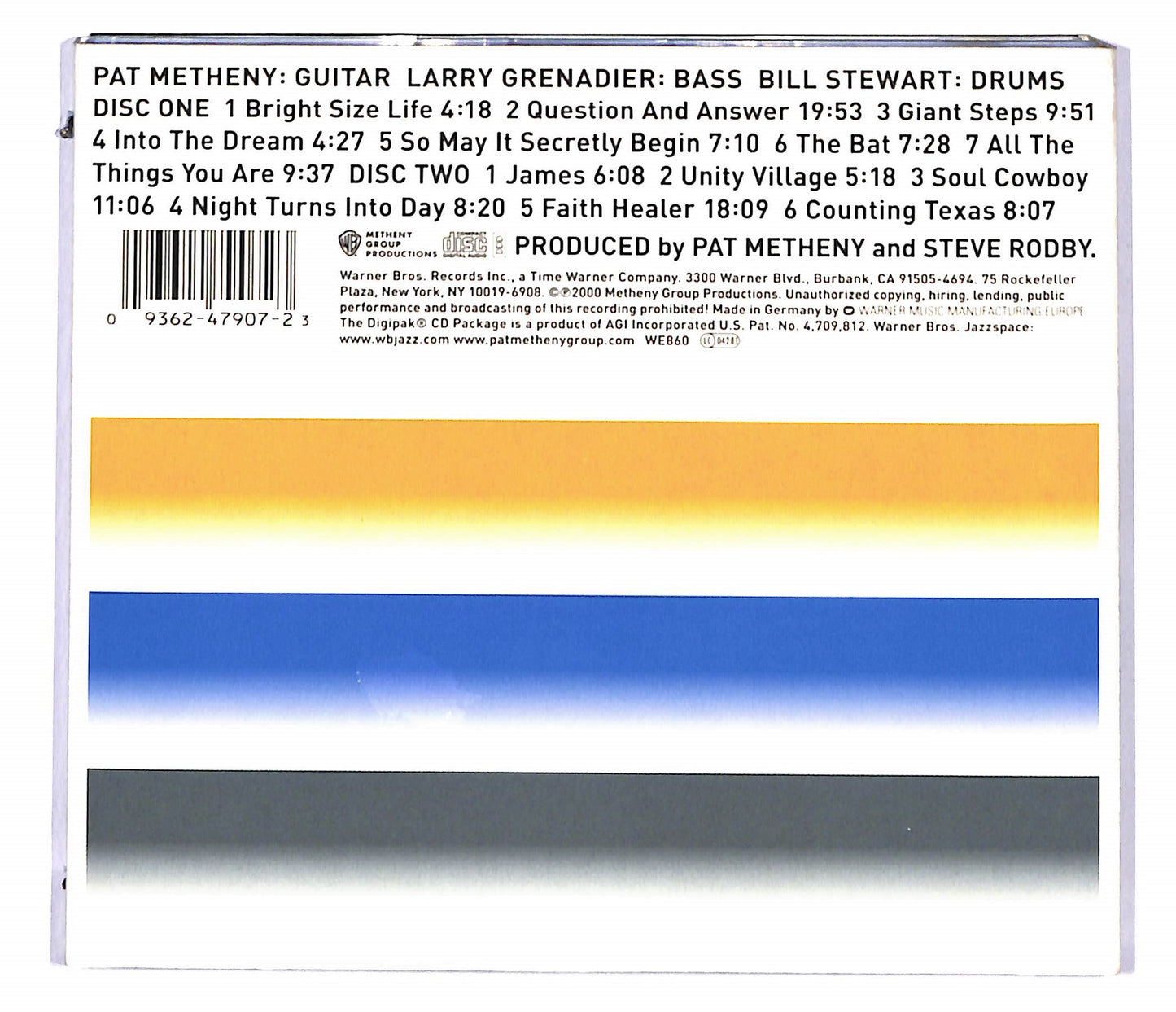 EBOND Pat Metheny trio - Live (digipak) CD CD095149