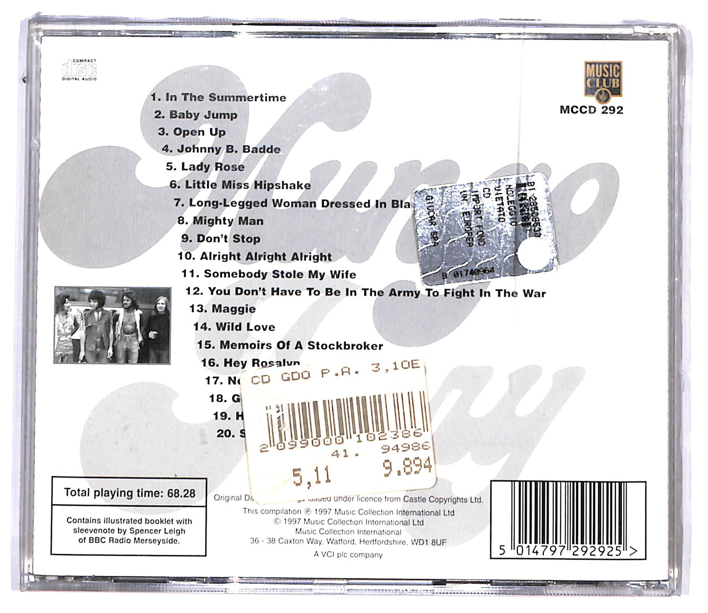 EBOND Mungo Jerry - The Best Of Mungo Jerry CD CD095217