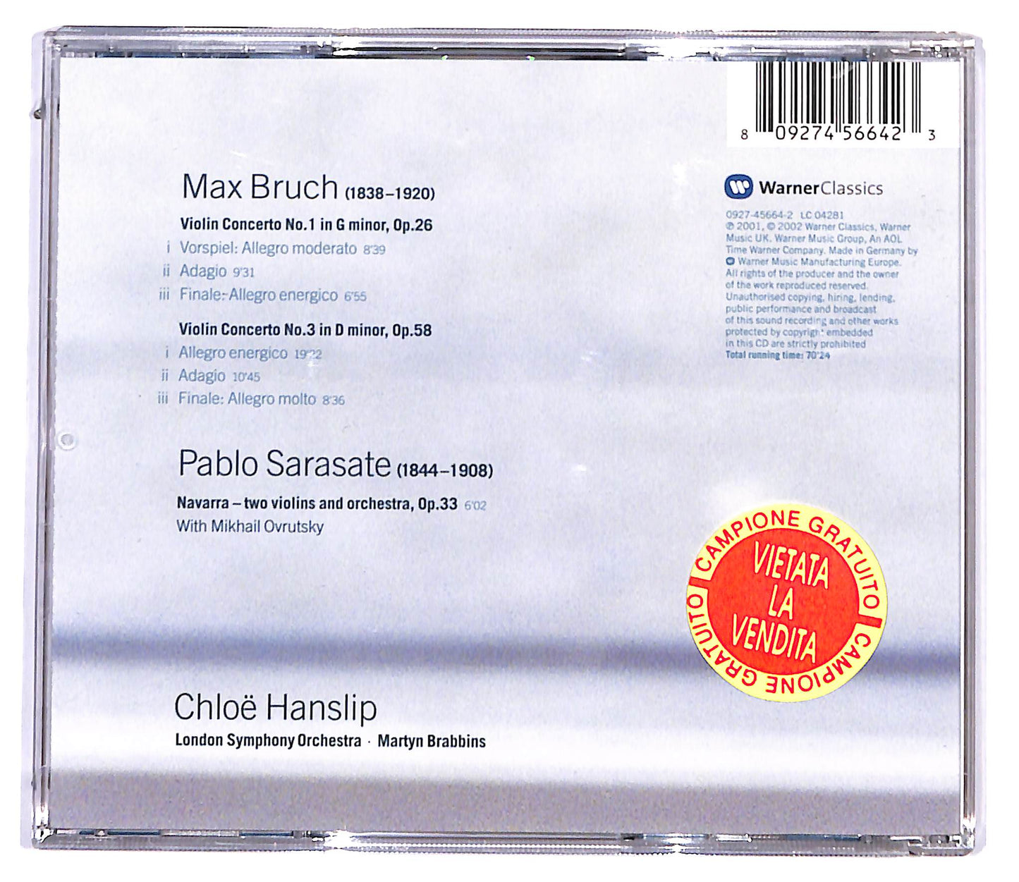 EBOND Bruch Violin Concertos Nos 1 & 3 CD CD095233