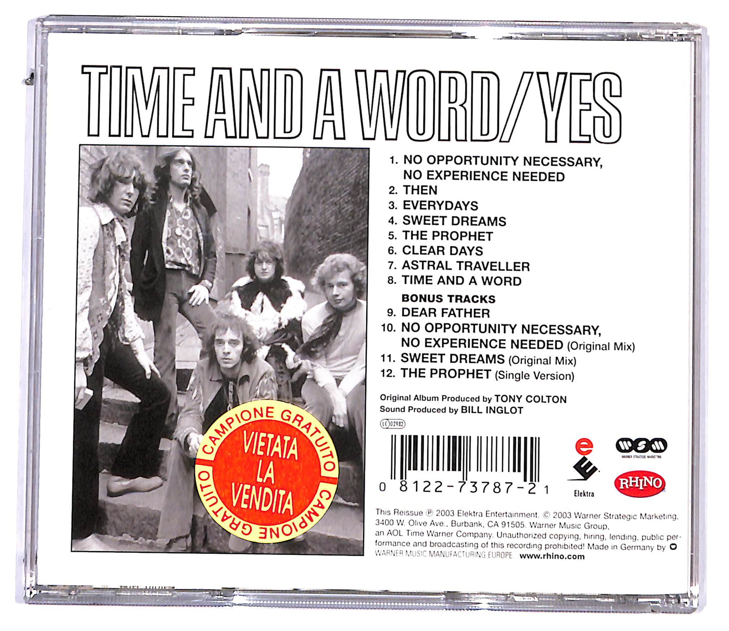 EBOND Yes - Time And A Word CD CD095244