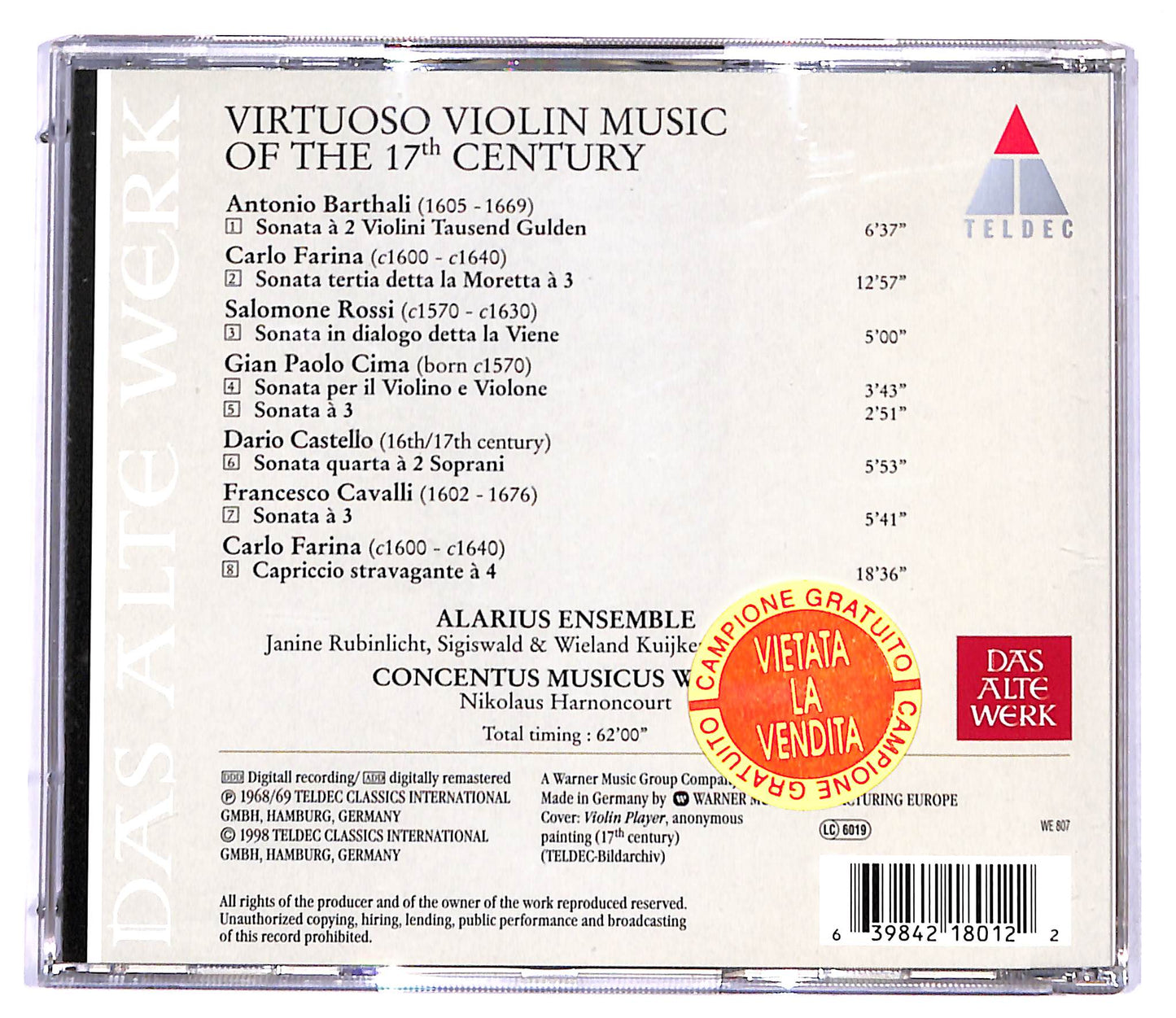 EBOND Virtuoso Violin Music Of The 17th Century CD CD095362