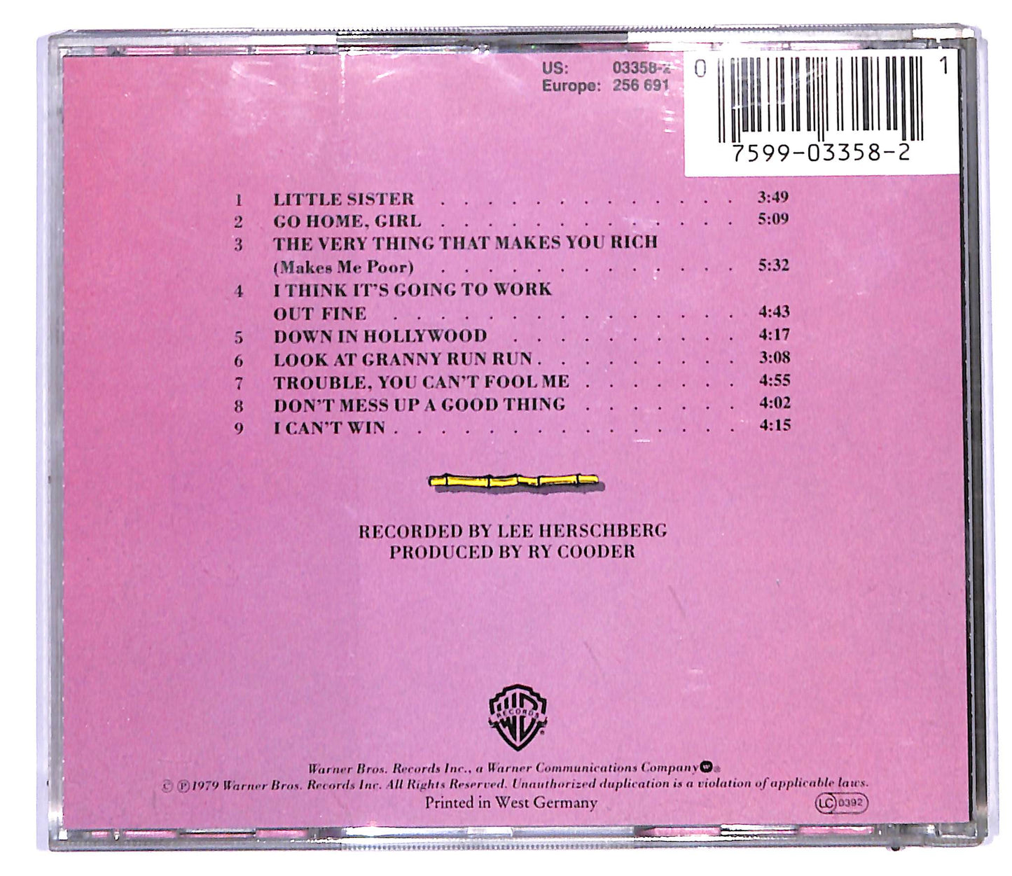 EBOND Ry Cooder - Bop Till You Drop CD CD095367